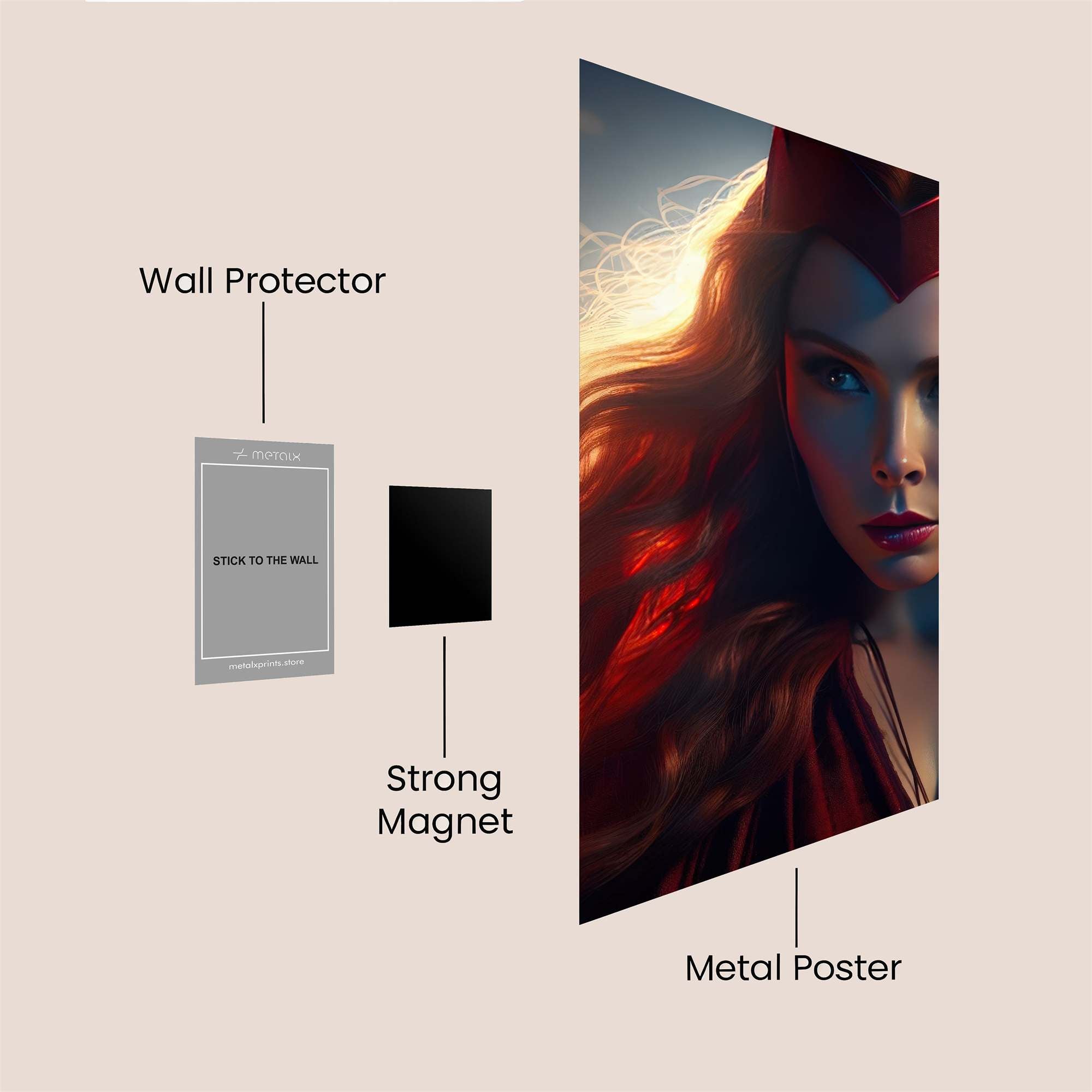 Scarlet Enigma Safe Wall Magnetic / M