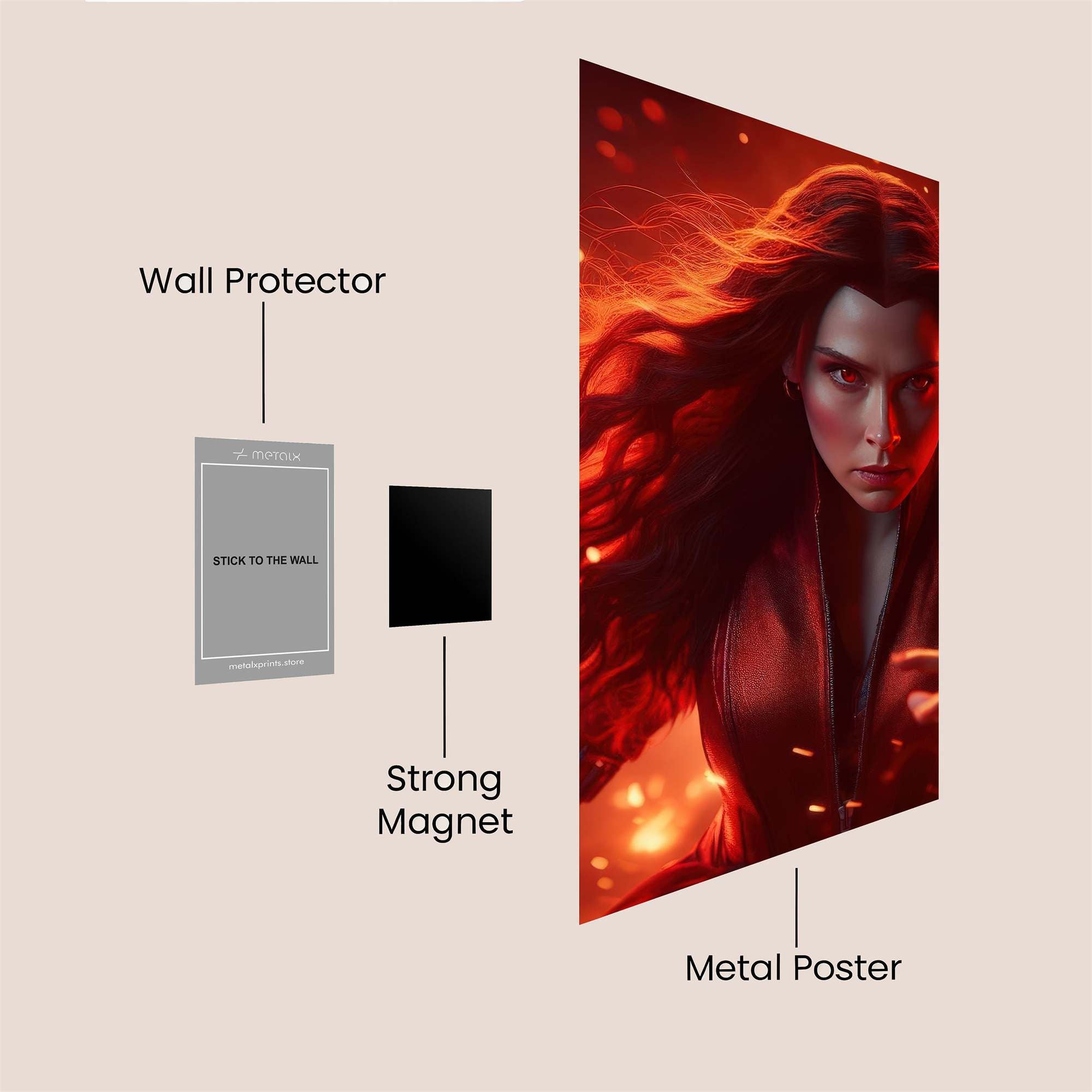 Scarlet Fury Safe Wall Magnetic / M