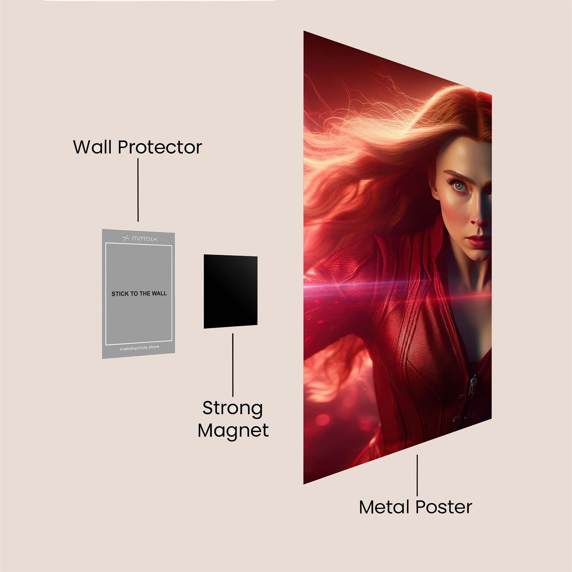 Scarlet Radiance Safe Wall Magnetic / M