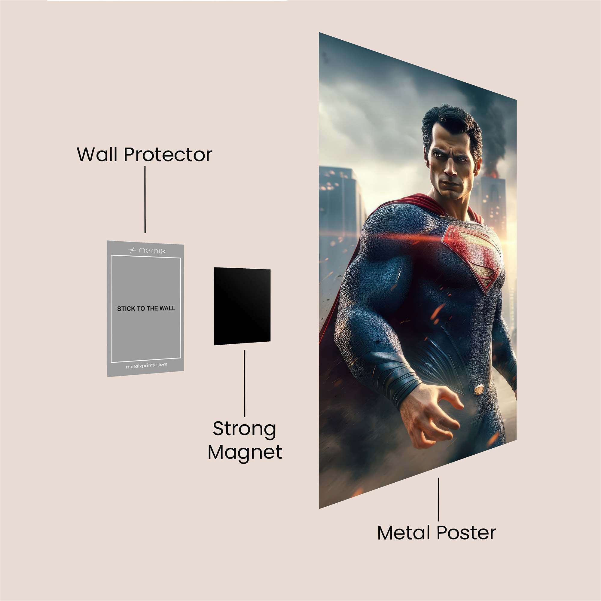 Superman Resolute Safe Wall Magnetic / M