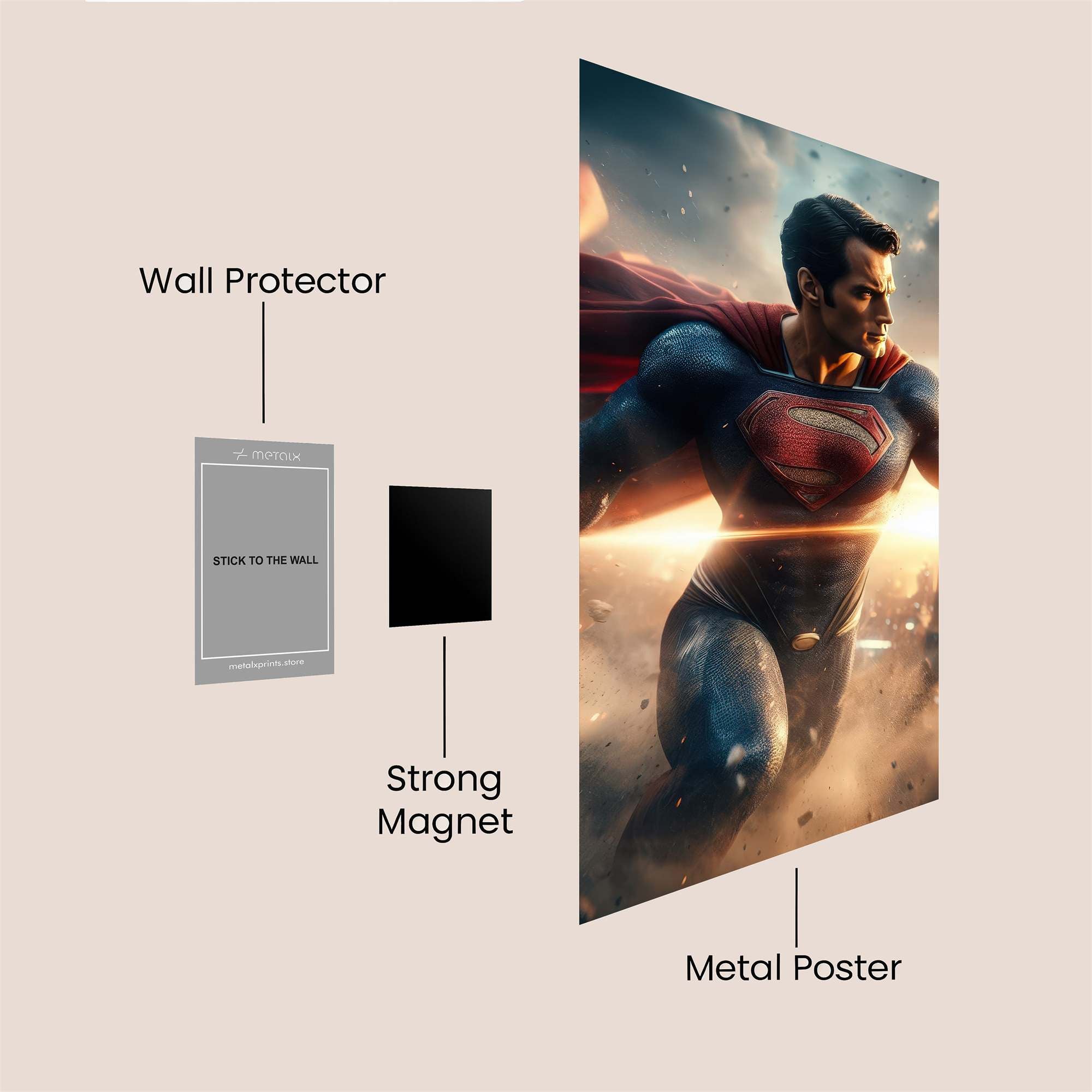 Superman Resolute Safe Wall Magnetic / M