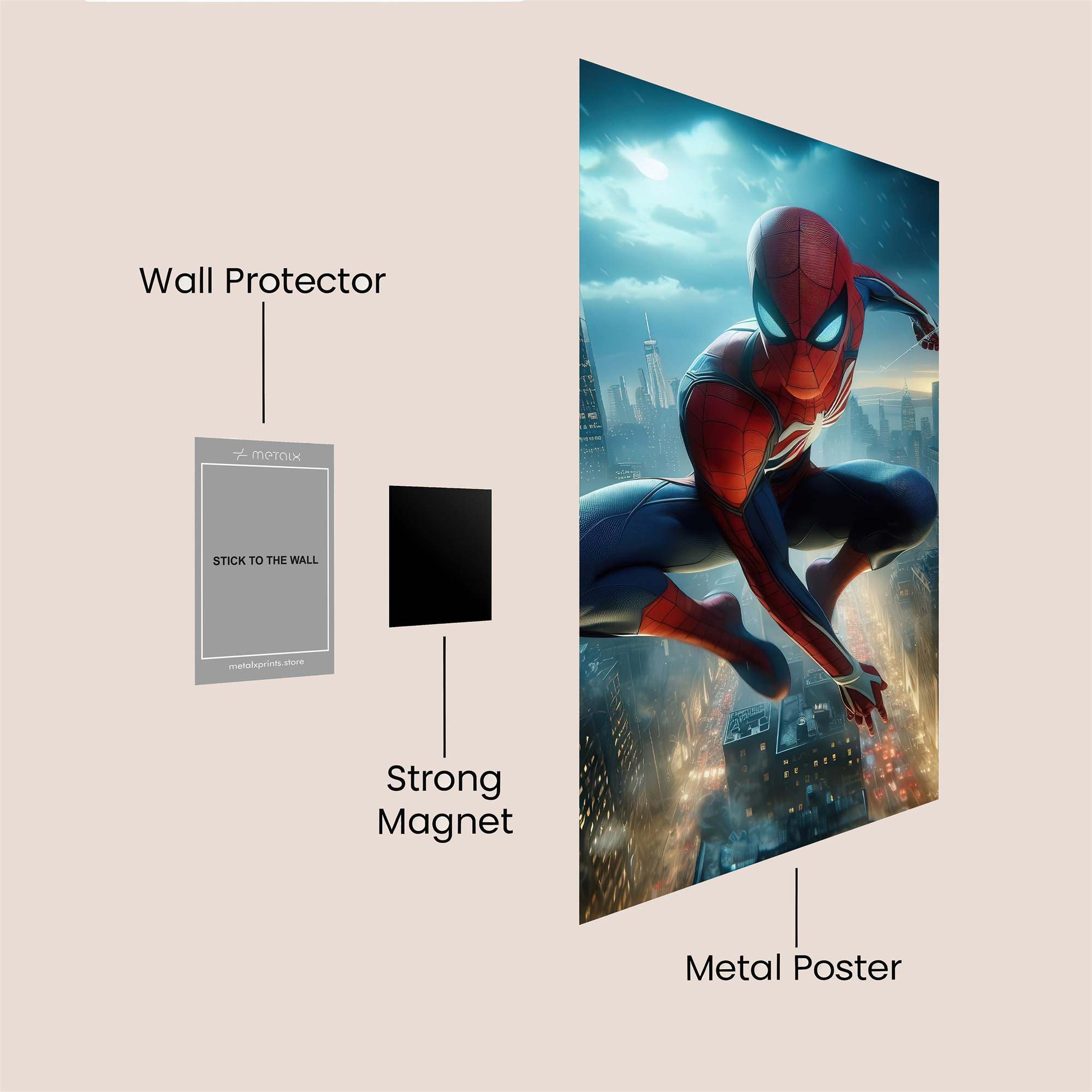 Spider-Man Thunderous Safe Wall Magnetic / M
