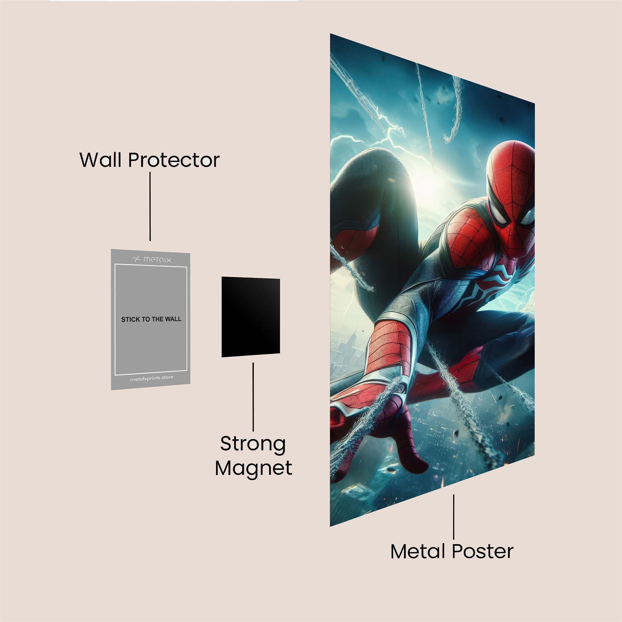 Spider-Electrifying Safe Wall Magnetic / M