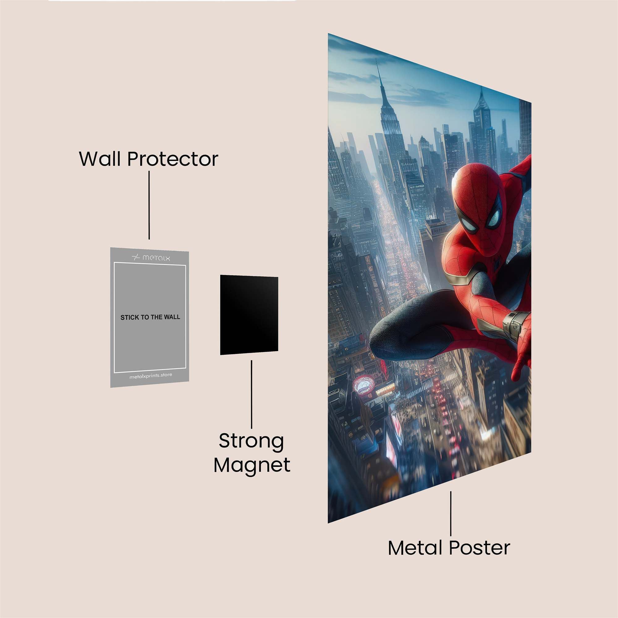 Spider-Man Dynamic Safe Wall Magnetic / M