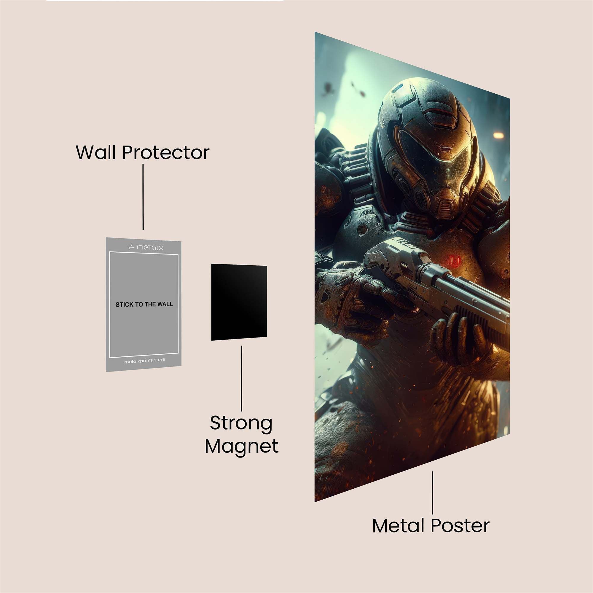 Doom Slayer Safe Wall Magnetic / M