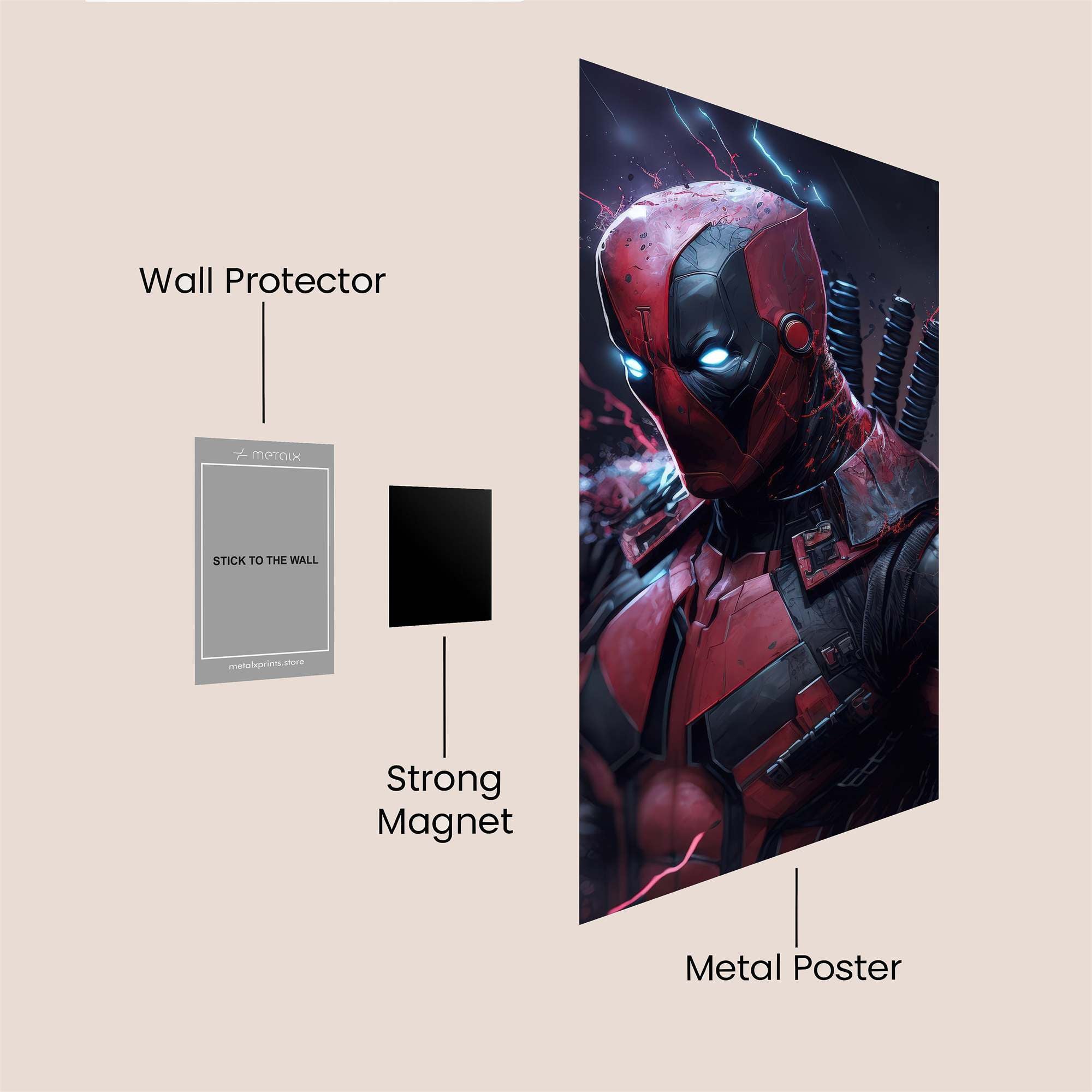 Deadpool Electrifying Safe Wall Magnetic / M