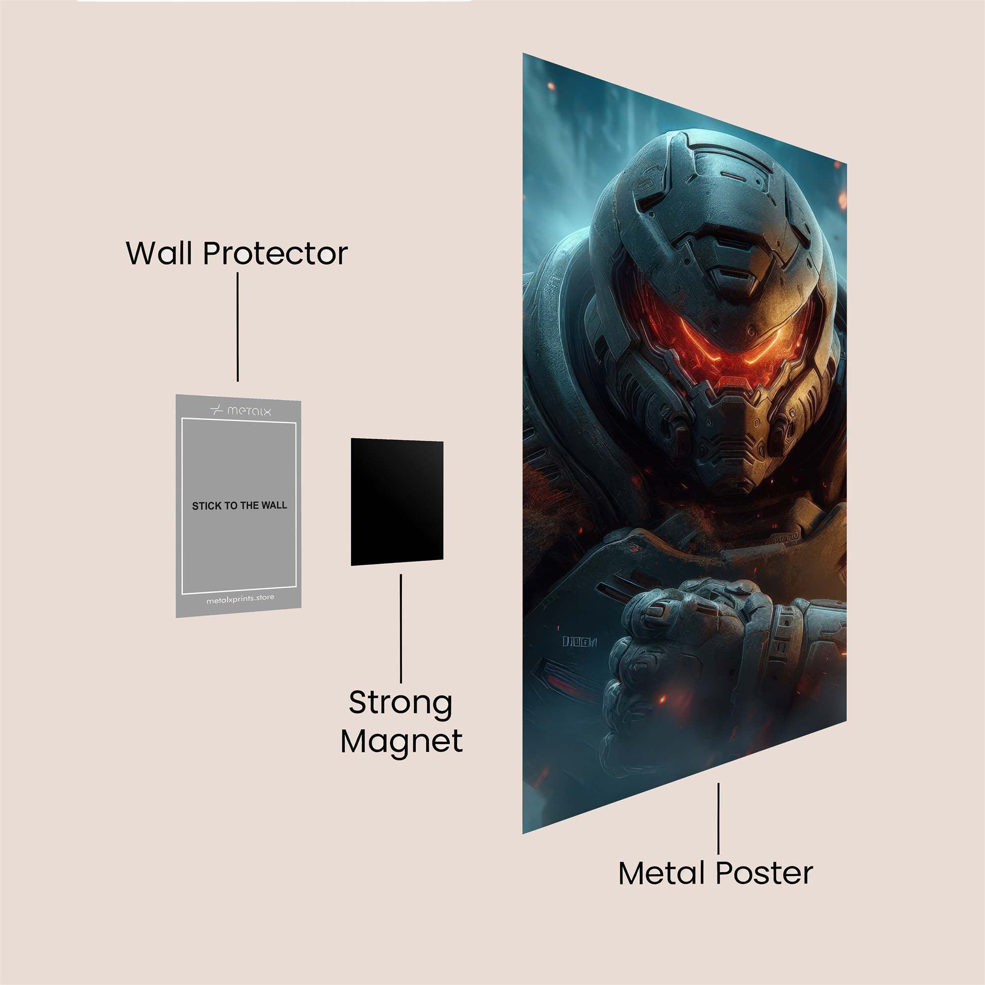 Doom Slayer Safe Wall Magnetic / M