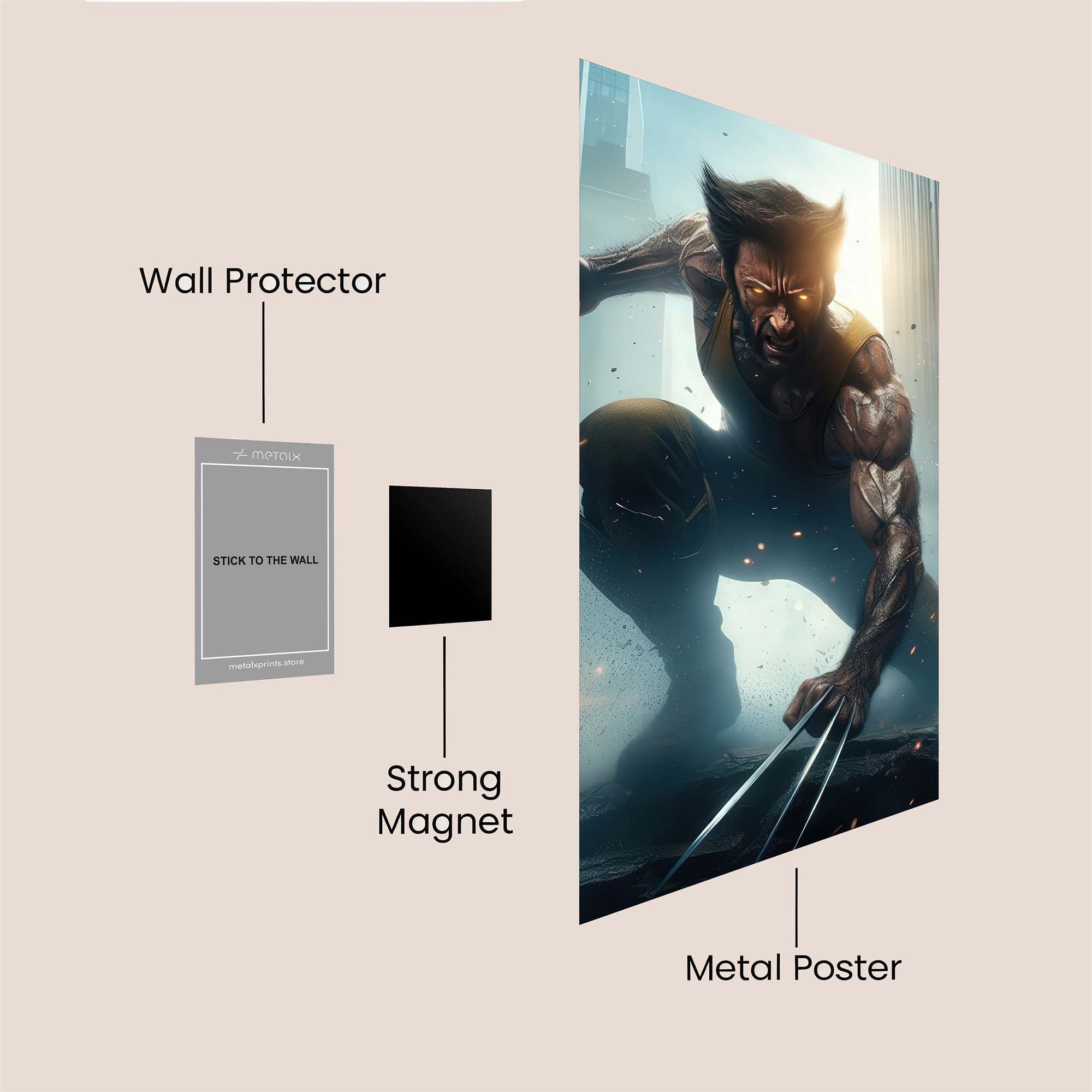 Wolverine Ferocious Safe Wall Magnetic / M