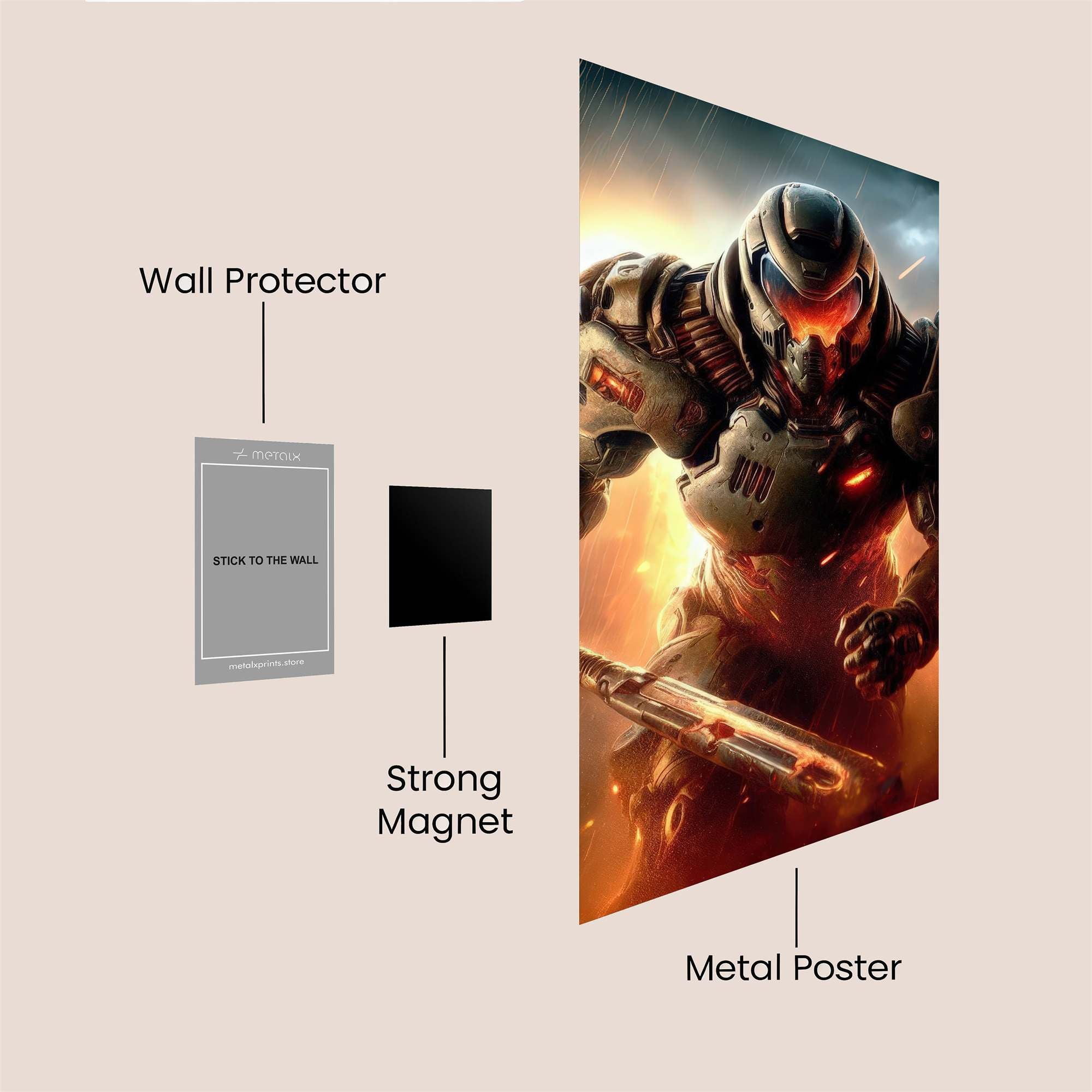 Doom Slayer Safe Wall Magnetic / M