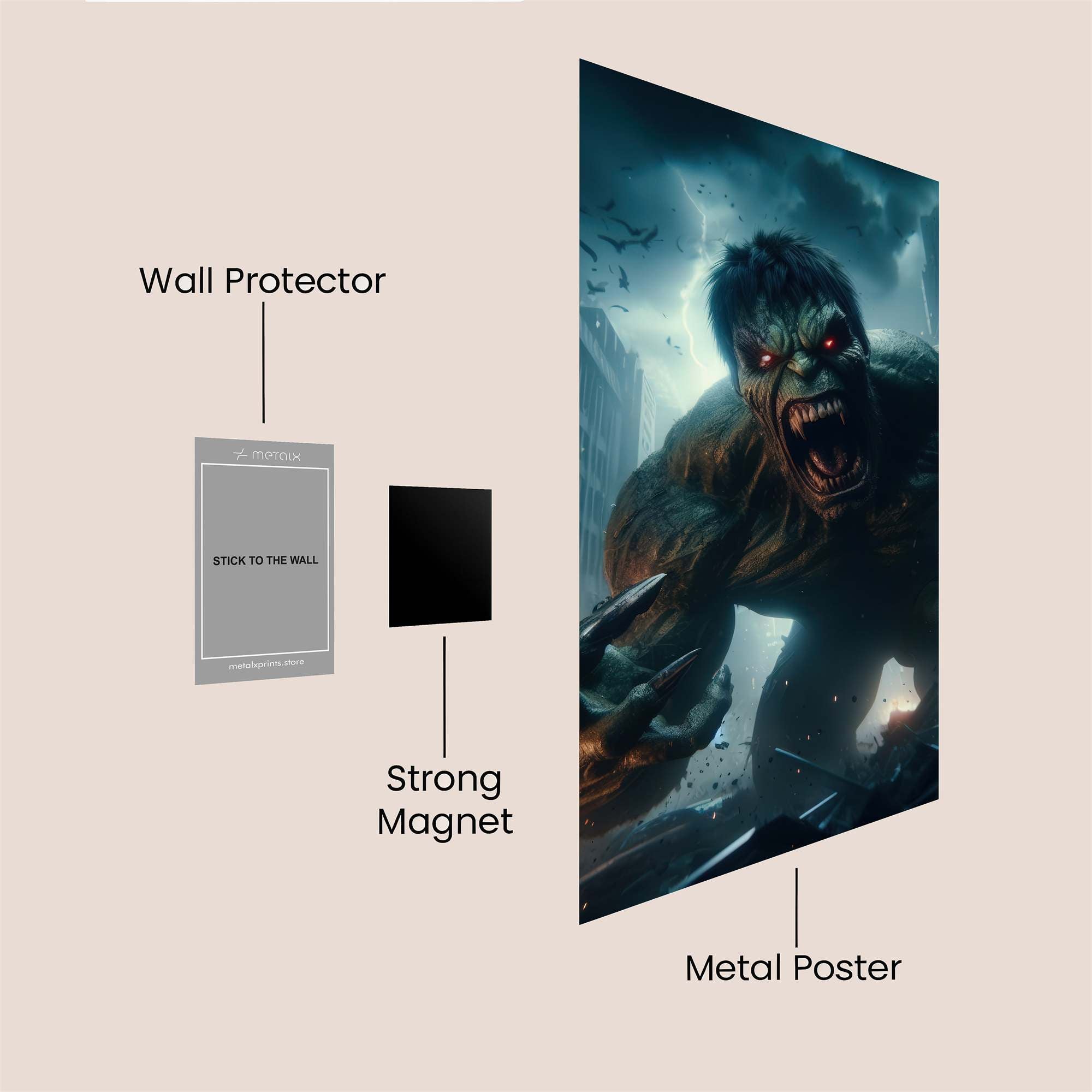 Hulk Rampage Safe Wall Magnetic / M