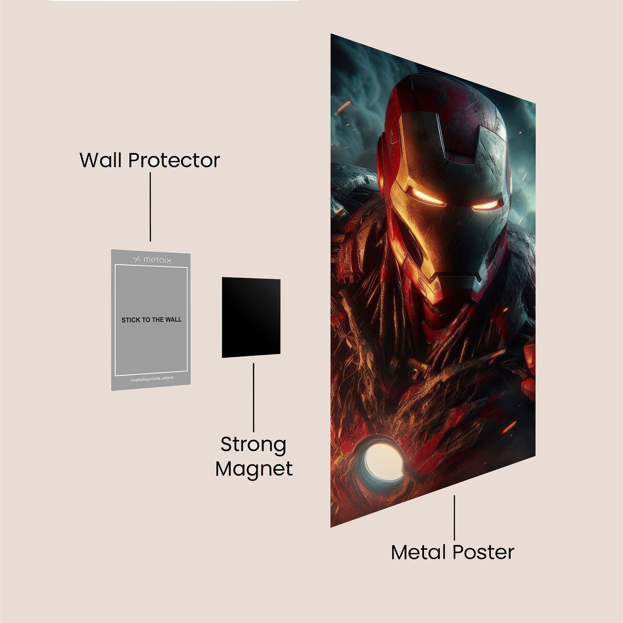 Iron Resilient Safe Wall Magnetic / M