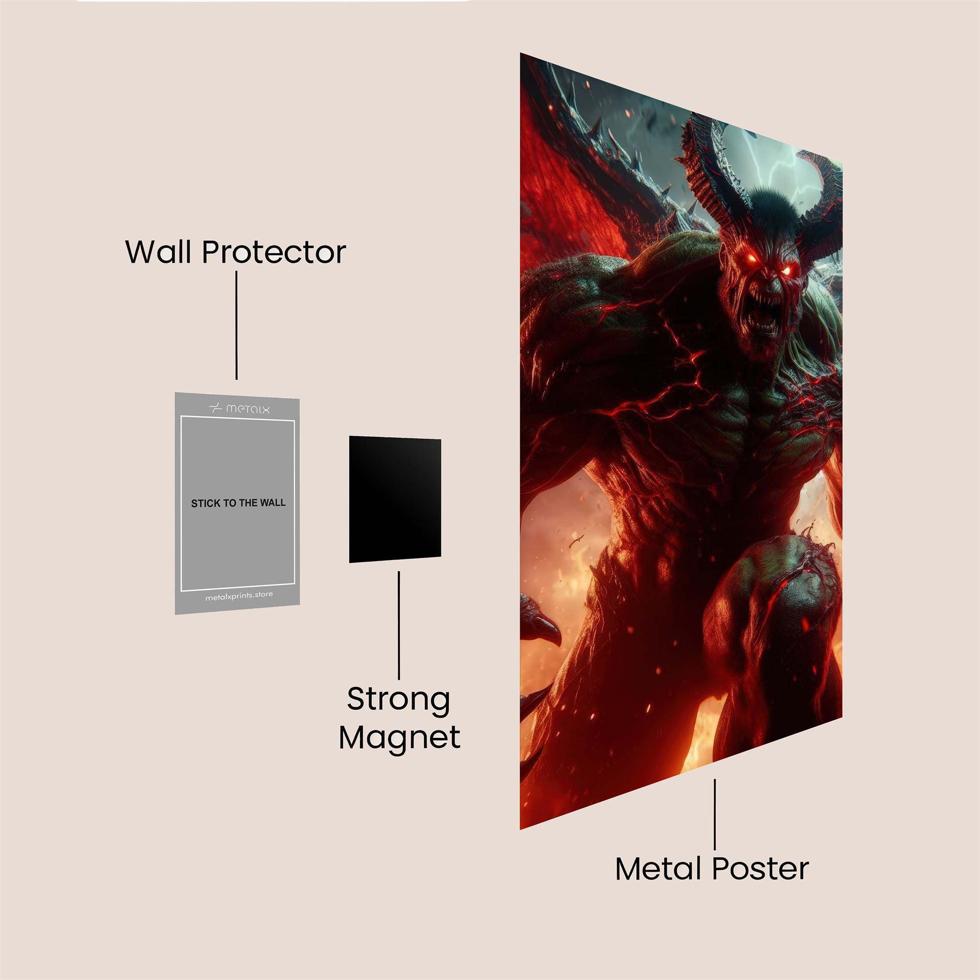 Demon Rage Safe Wall Magnetic / M