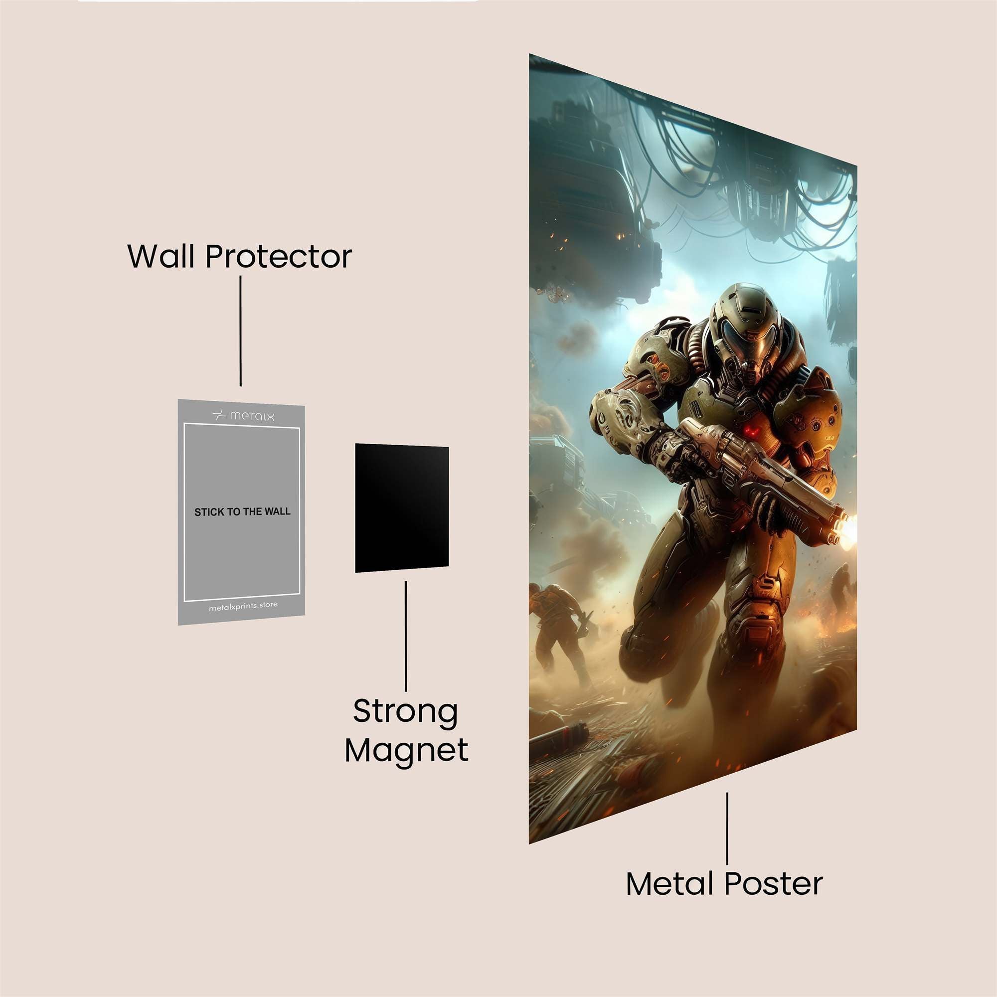 Doom Slayer Safe Wall Magnetic / M