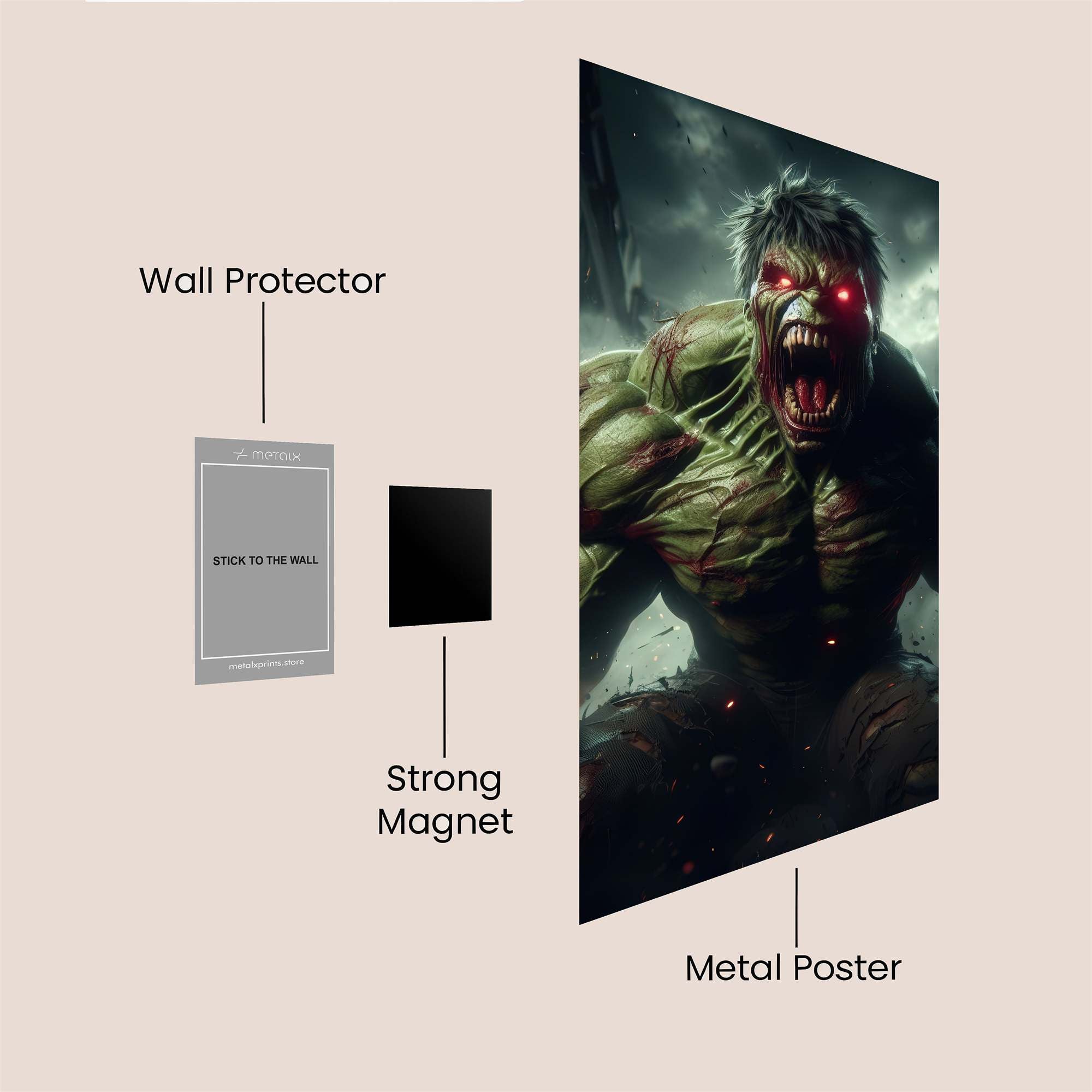 Hulk Rampage Safe Wall Magnetic / M