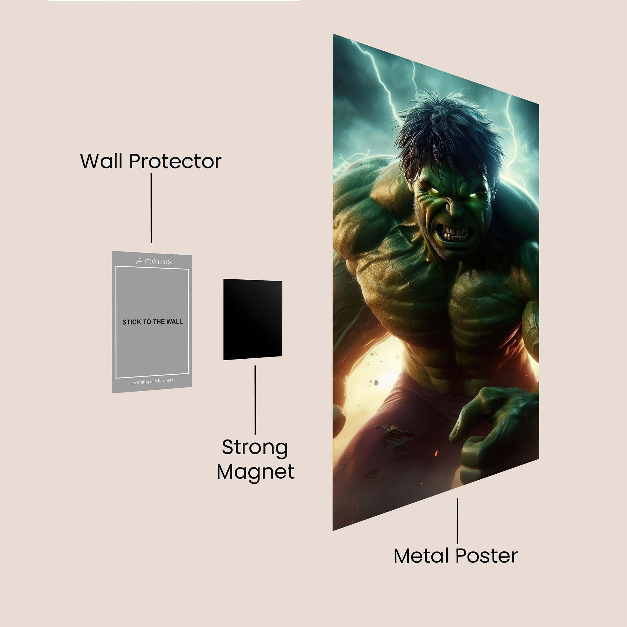 Hulk Thunderous Safe Wall Magnetic / M