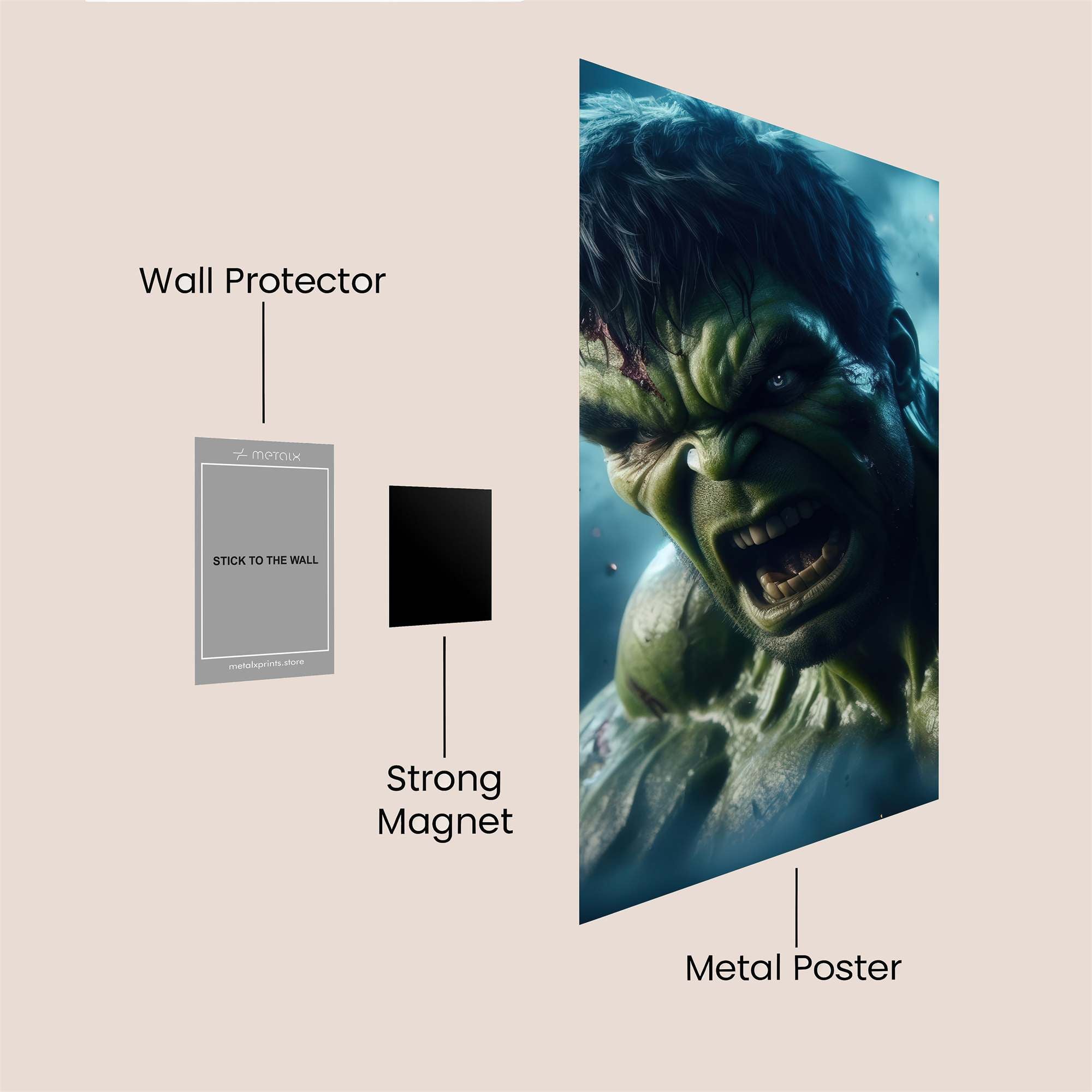 Hulk Ferocious Safe Wall Magnetic / M