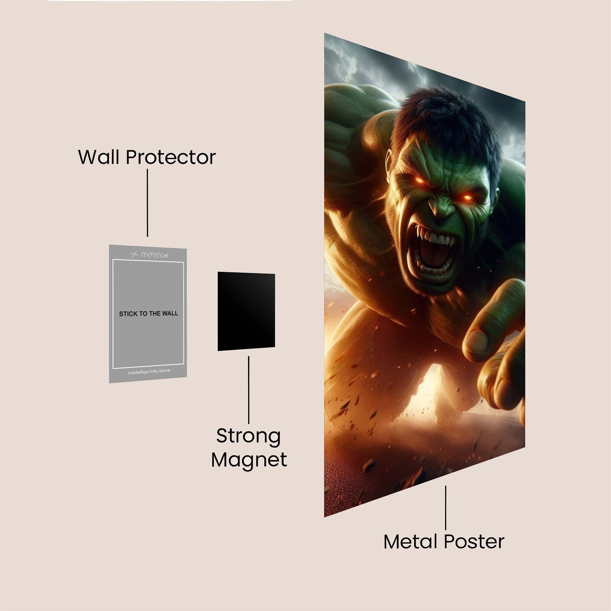 Hulk Ferocious Safe Wall Magnetic / M