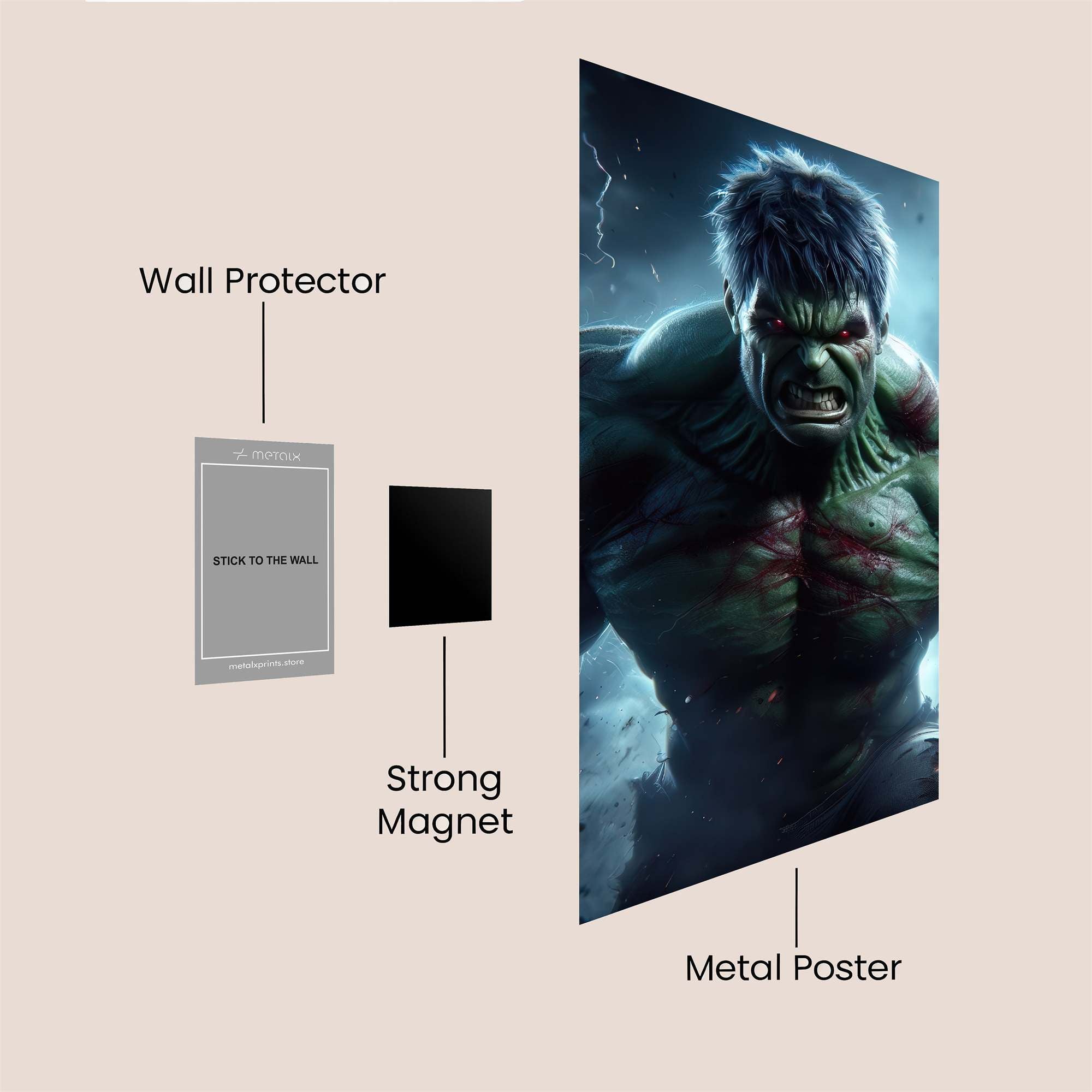 Hulk Thunderous Safe Wall Magnetic / M