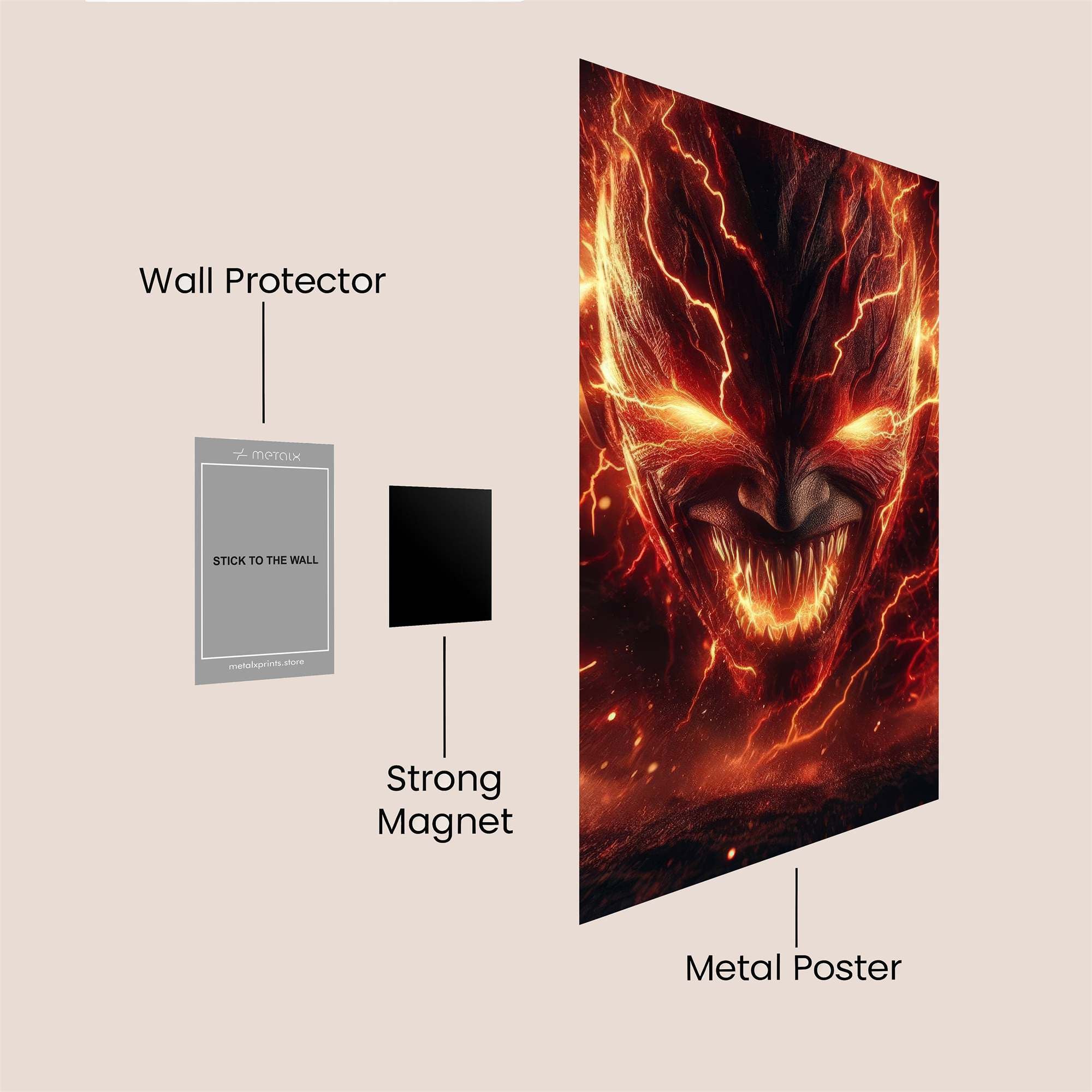Demon Rage Safe Wall Magnetic / M