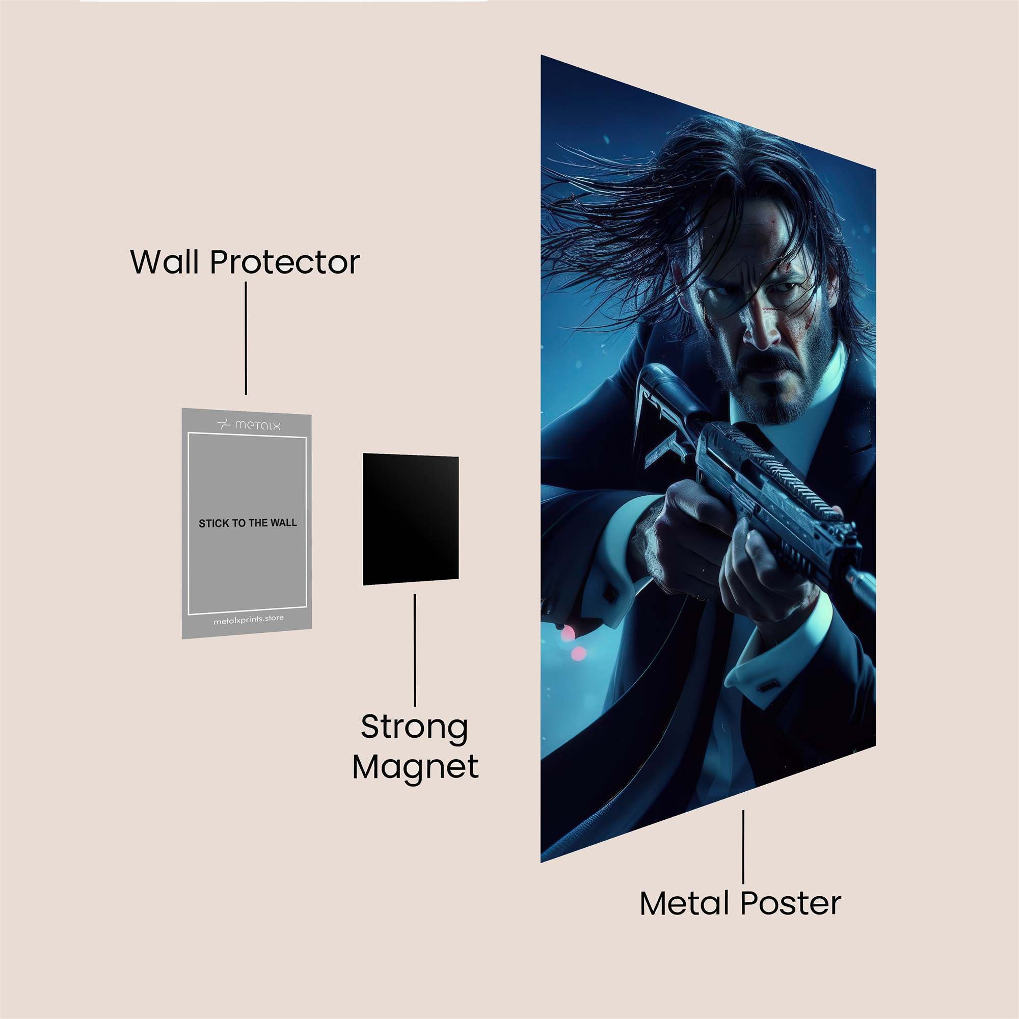 JohnWick Intense Safe Wall Magnetic / M
