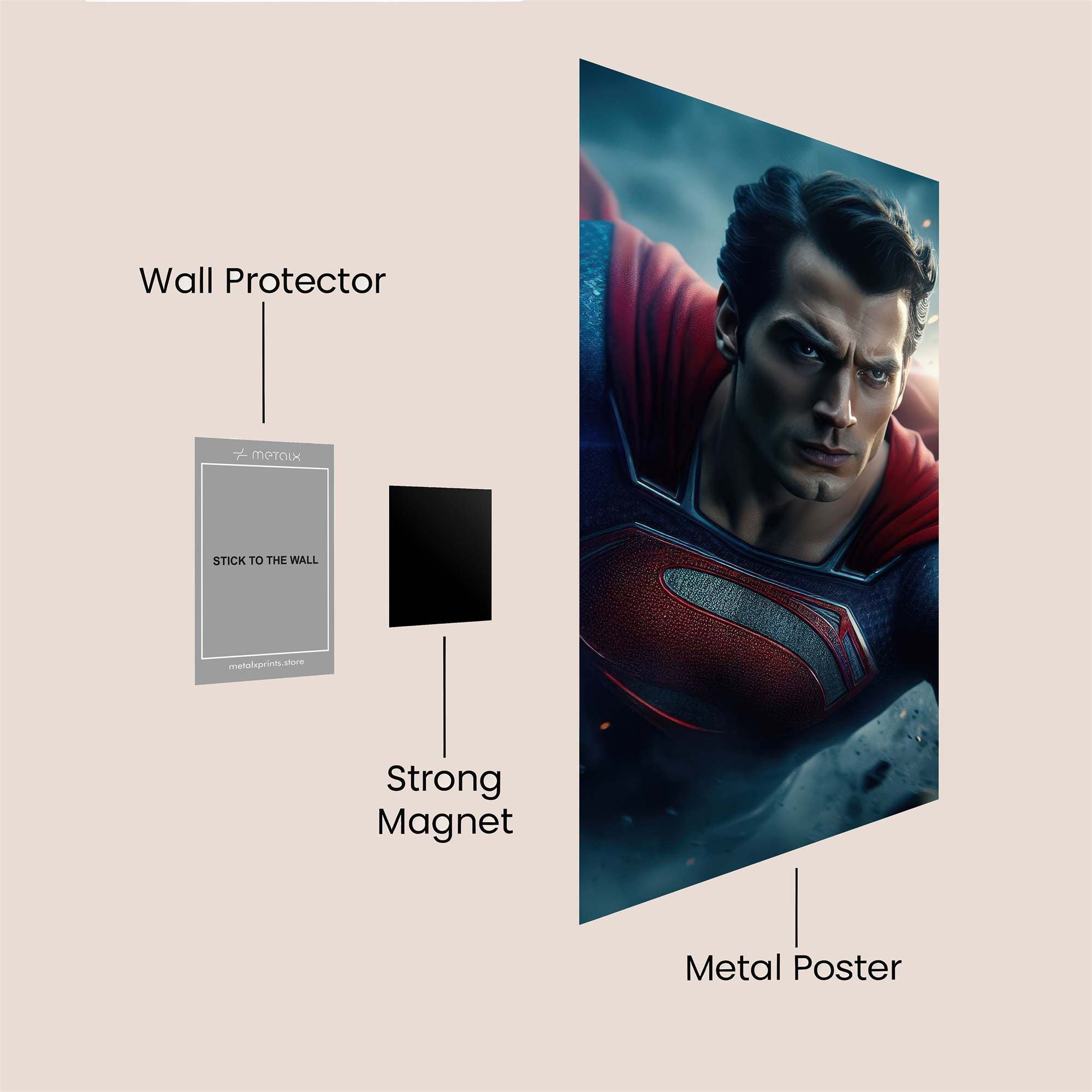 Superman Resolute Safe Wall Magnetic / M