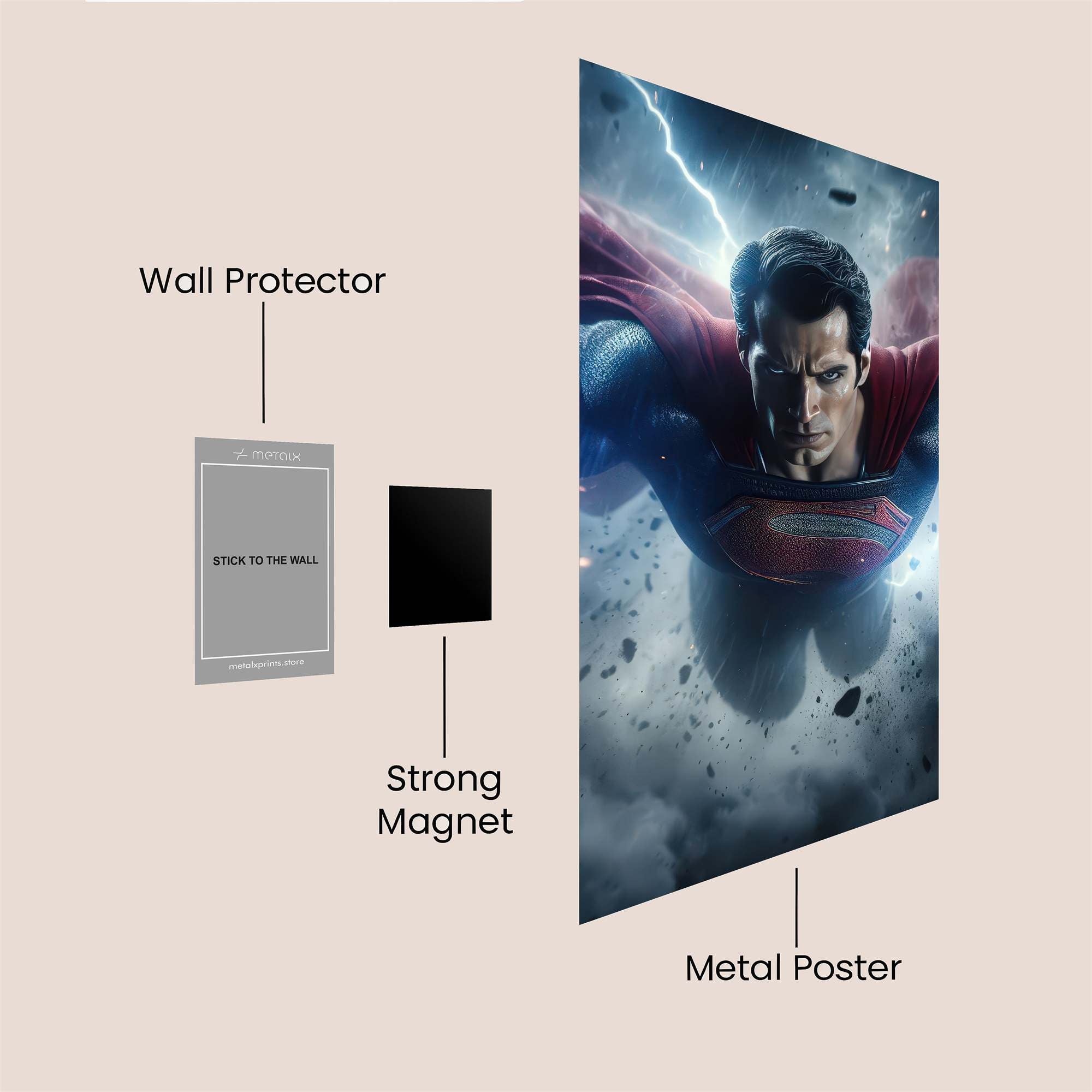 Superman Resolute Safe Wall Magnetic / M