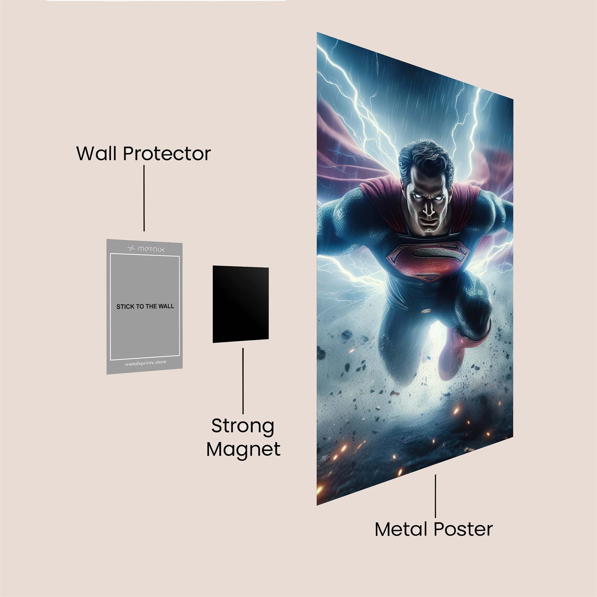 Superman Tempest Safe Wall Magnetic / M