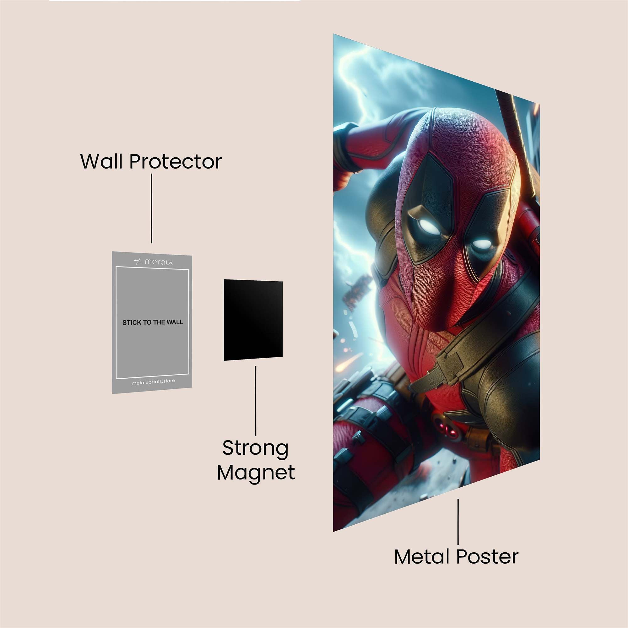 Deadpool Dynamic Safe Wall Magnetic / M