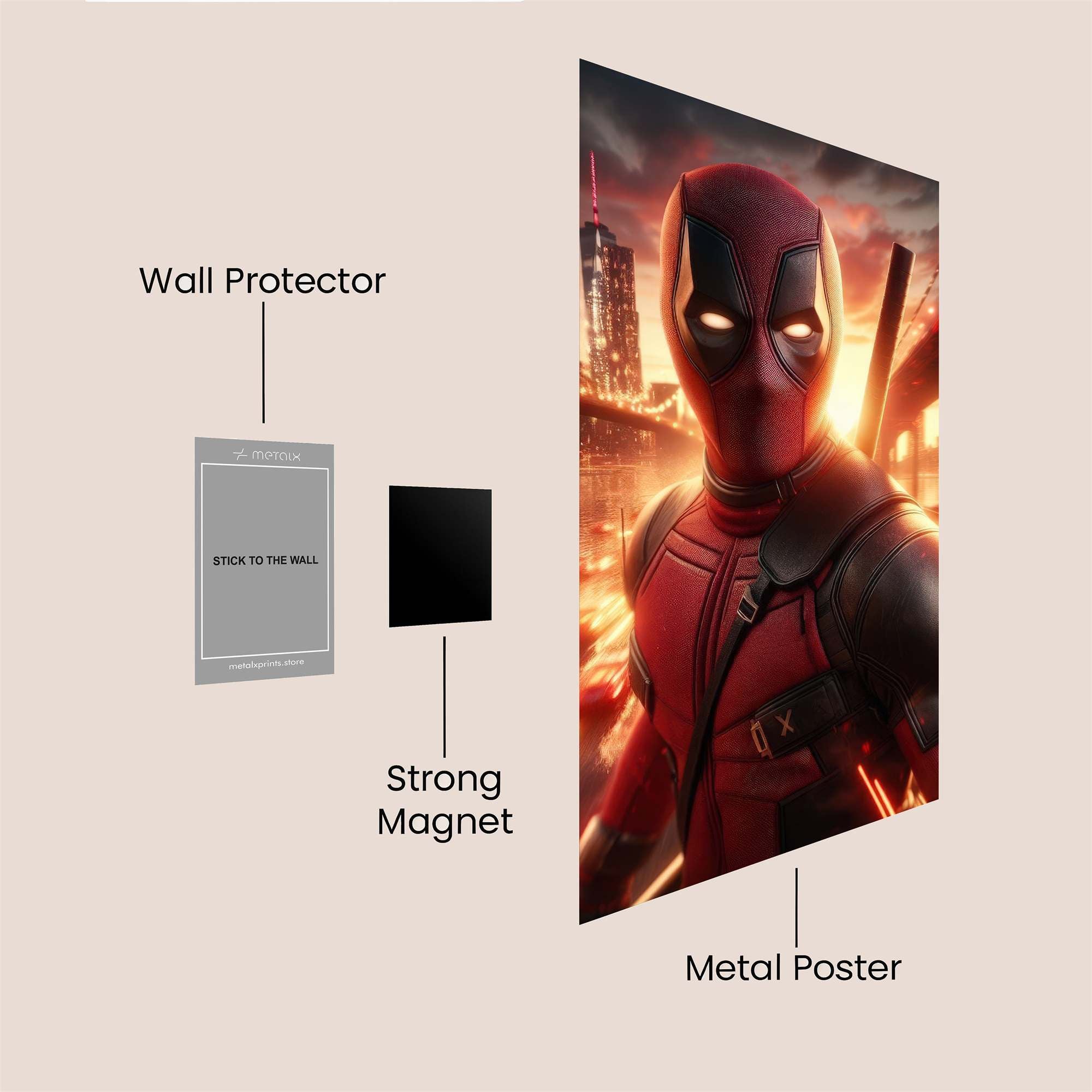 Deadpool Dusk Safe Wall Magnetic / M