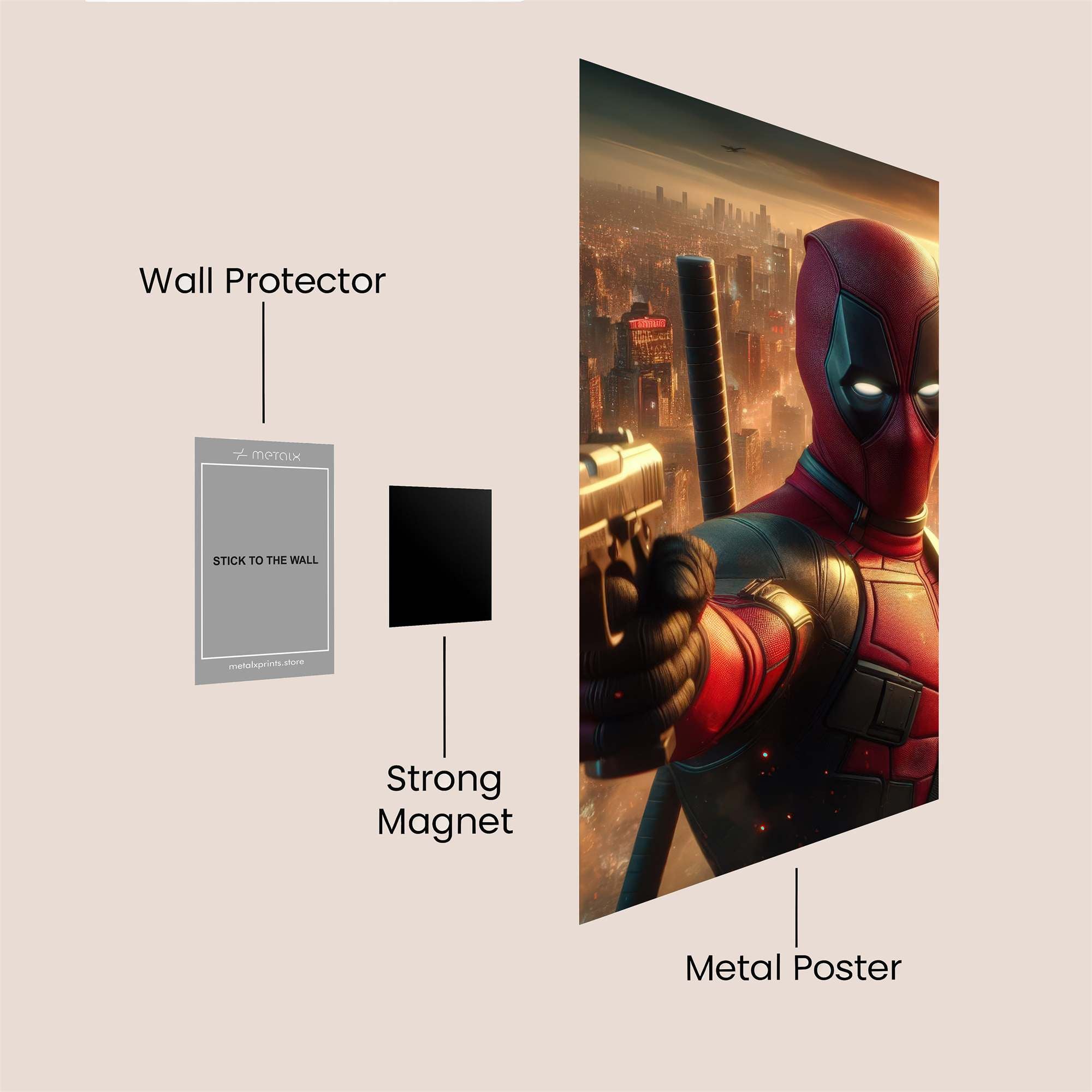 Deadpool Dusk Safe Wall Magnetic / M