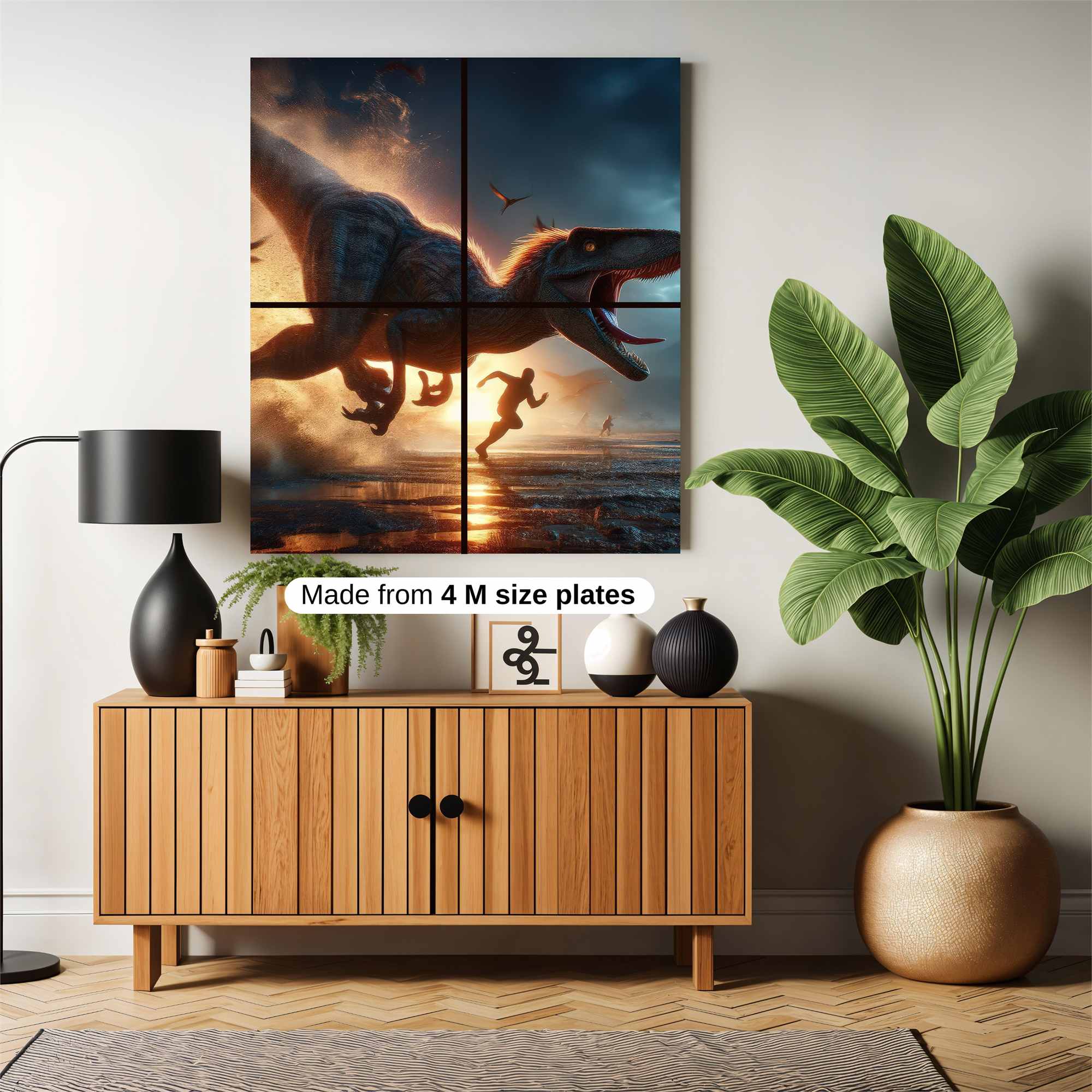 Velociraptor Chase Safe Wall Magnetic / M