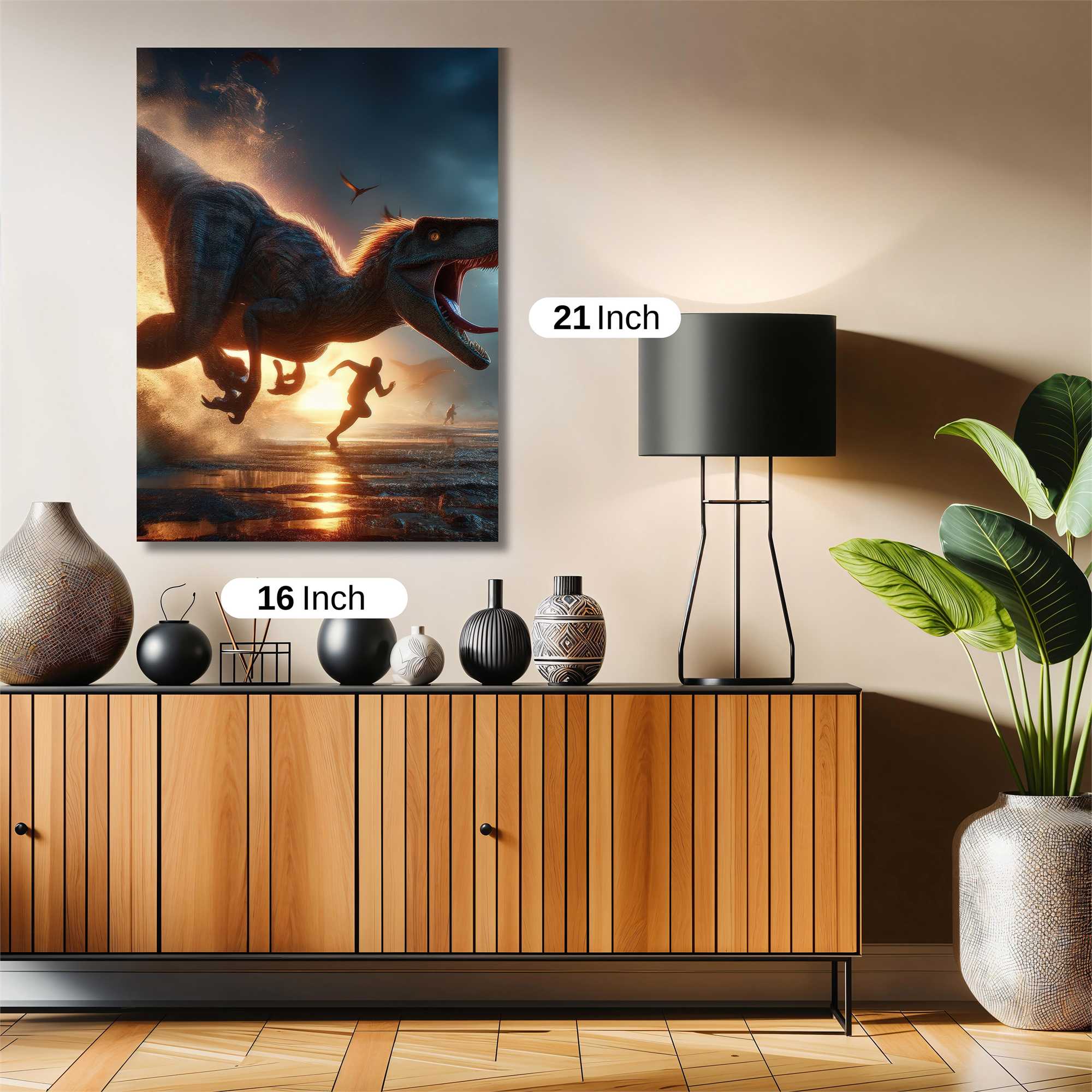 Velociraptor Chase Safe Wall Magnetic / M