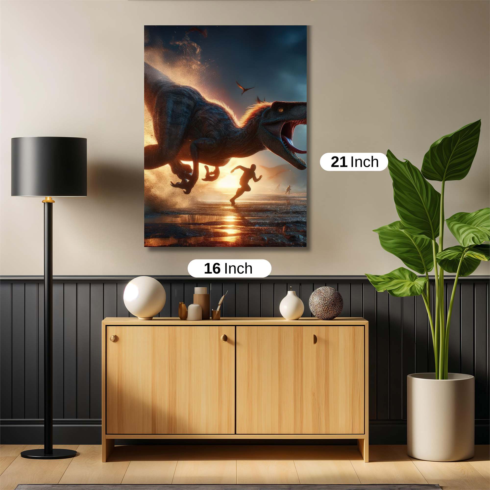 Velociraptor Chase Safe Wall Magnetic / M
