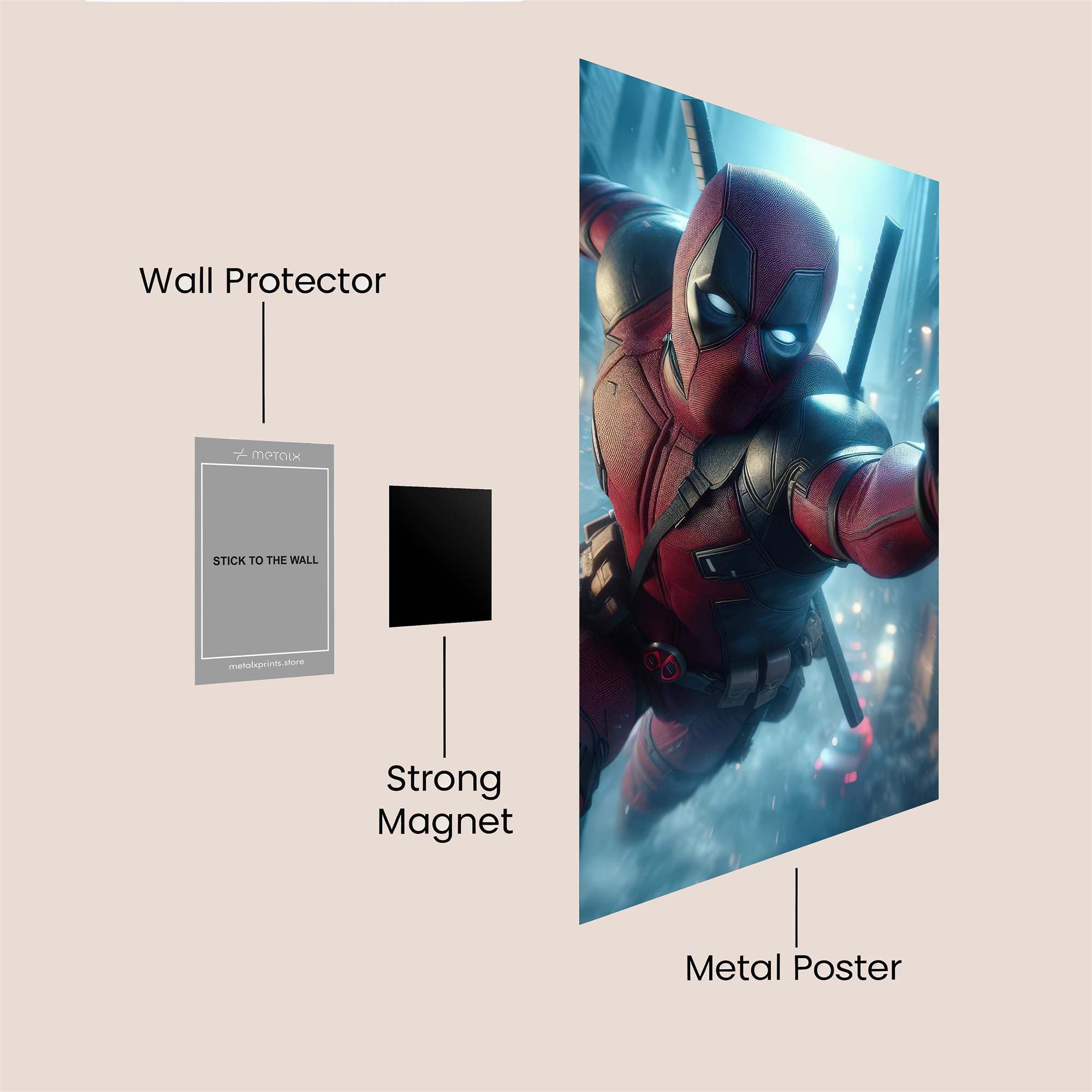 Deadpool Dynamic Safe Wall Magnetic / M