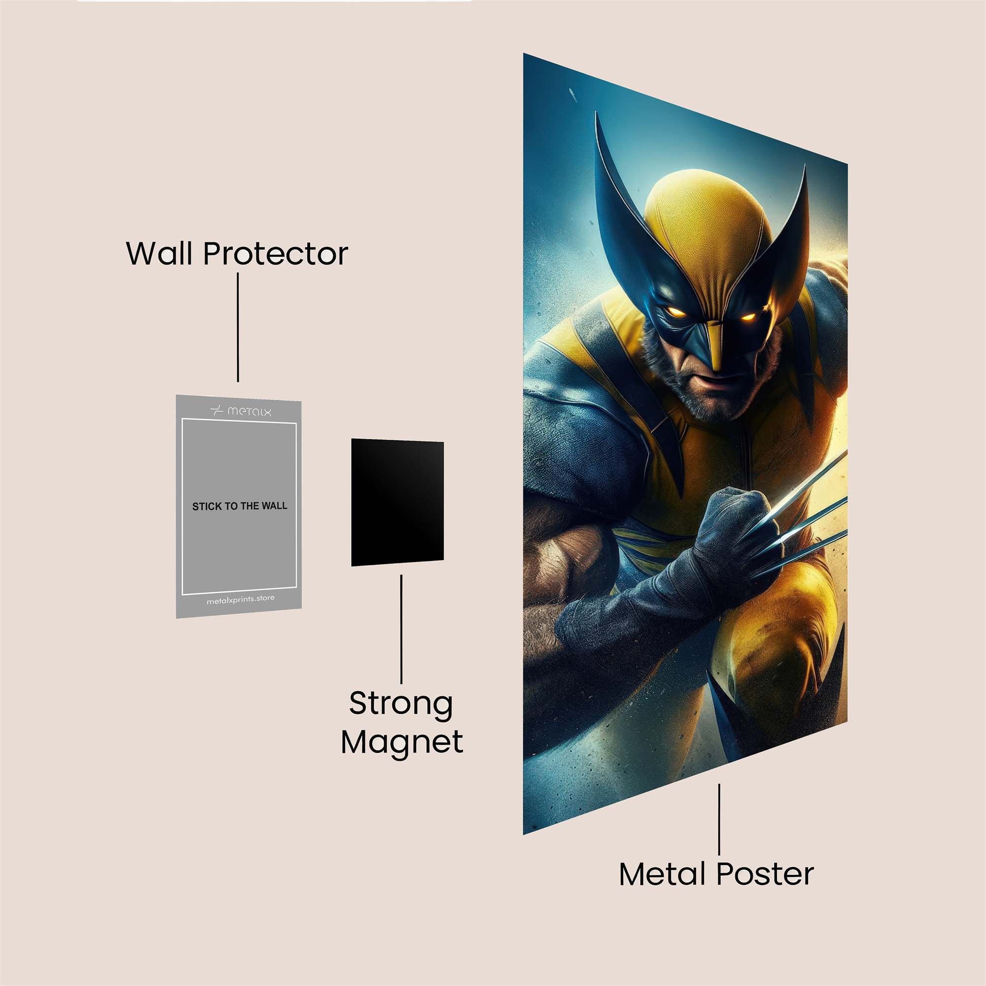Wolverine Unleashed Safe Wall Magnetic / M