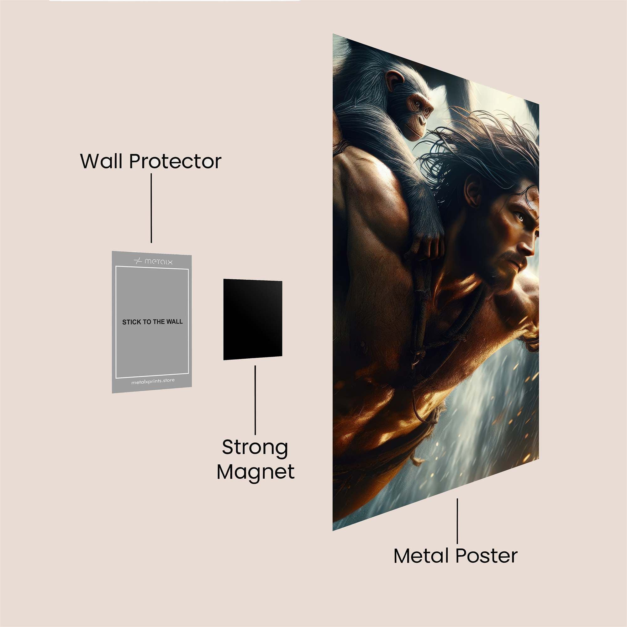 Tarzan Triumphant Safe Wall Magnetic / M