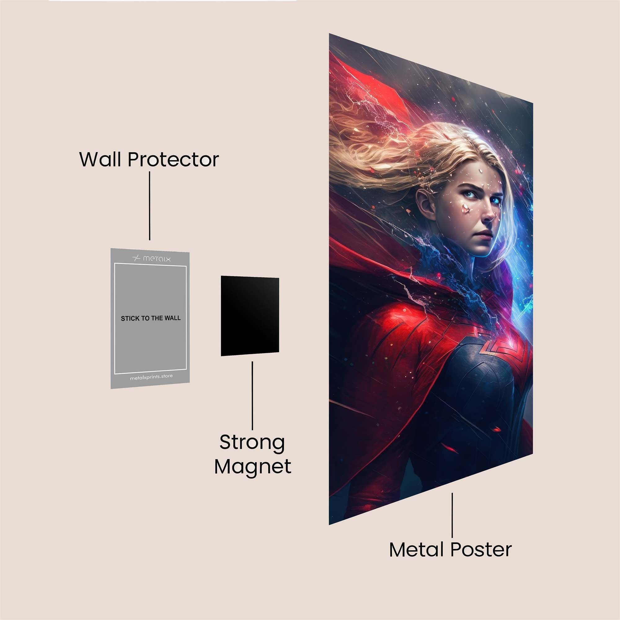Supergirl Serene Safe Wall Magnetic / M