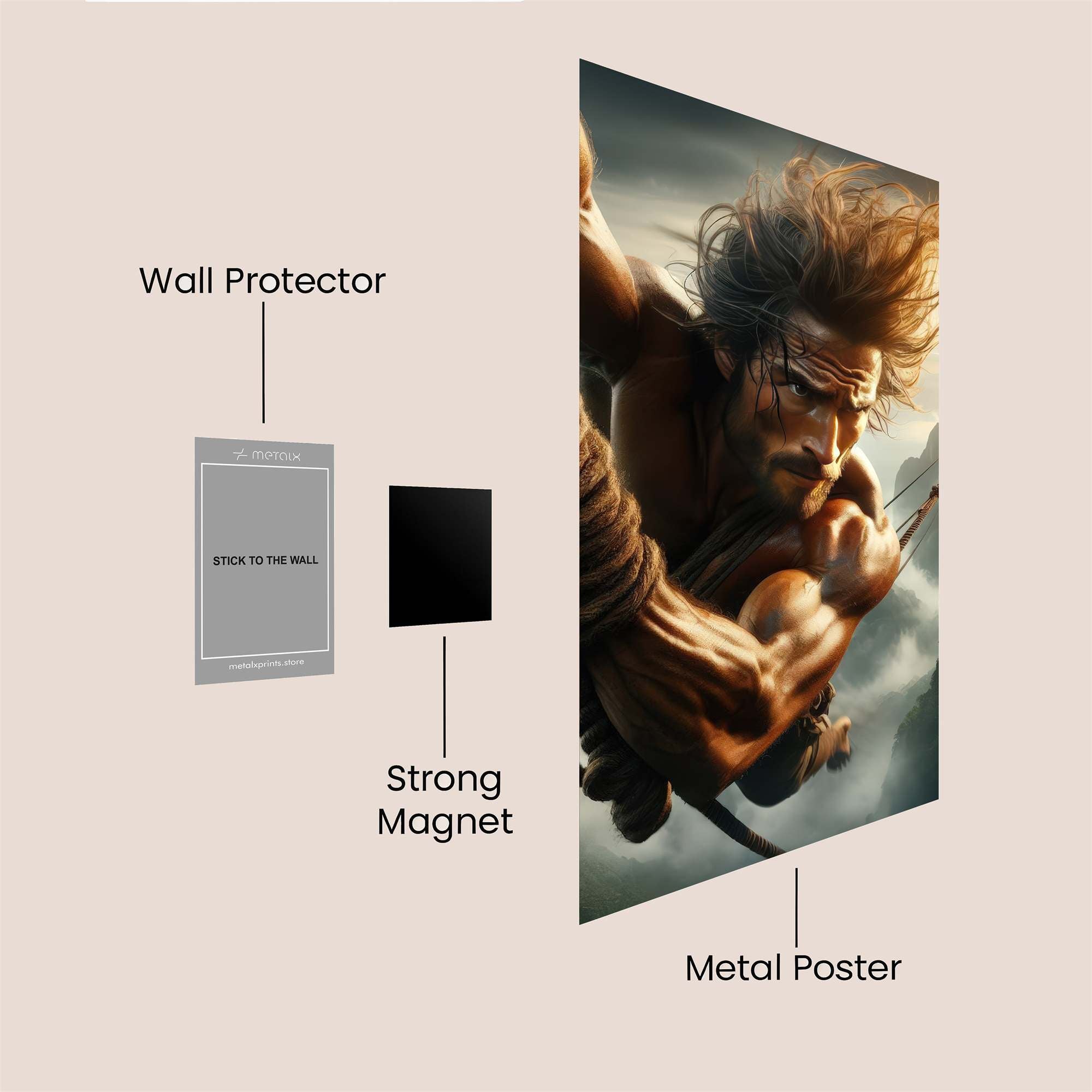Hanuman Ascending Safe Wall Magnetic / M