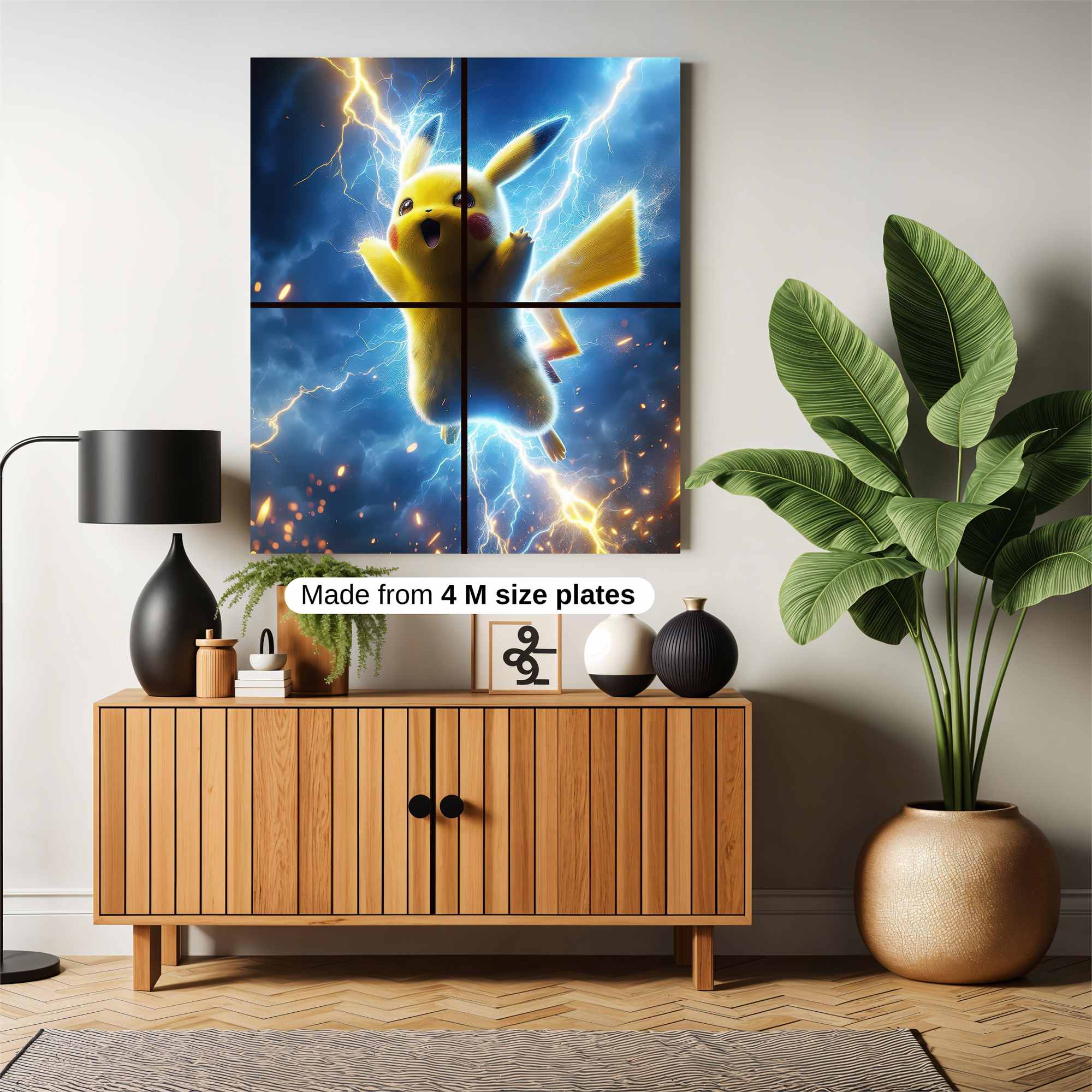 Pikachu Electrifying Safe Wall Magnetic / M