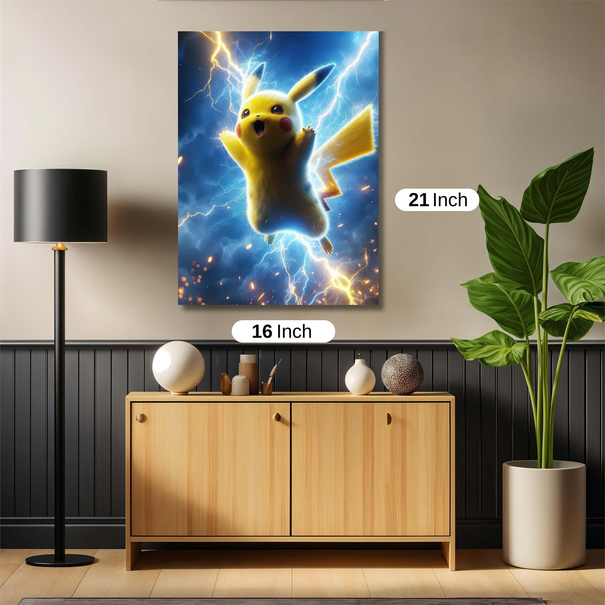 Pikachu Electrifying Safe Wall Magnetic / M