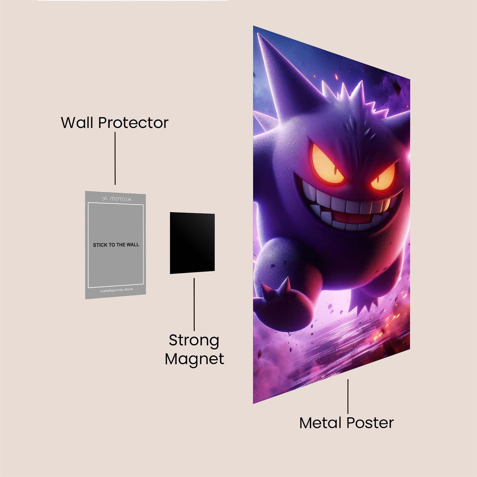 Gengar Menace Safe Wall Magnetic / M