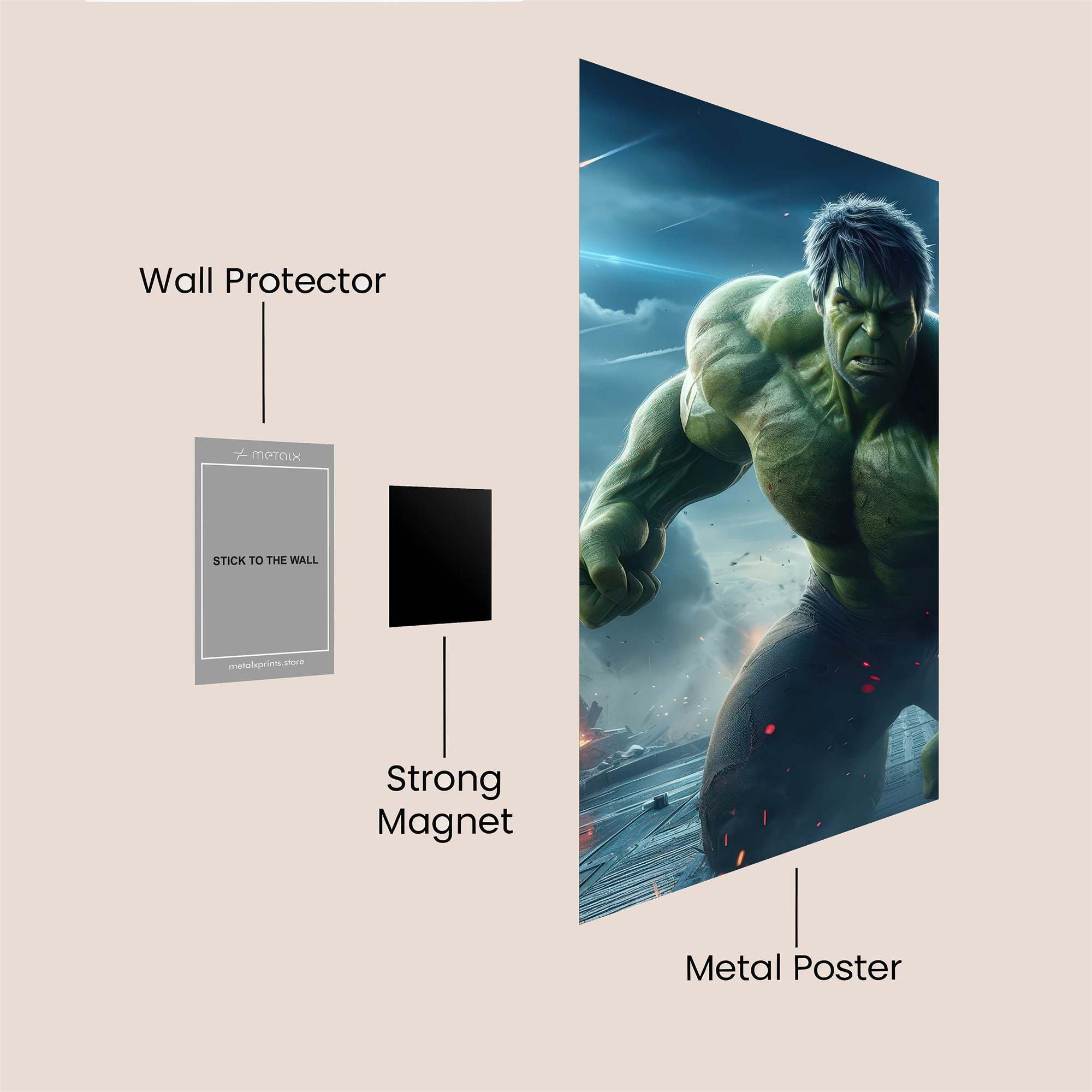 Hulk Rampage Safe Wall Magnetic / M
