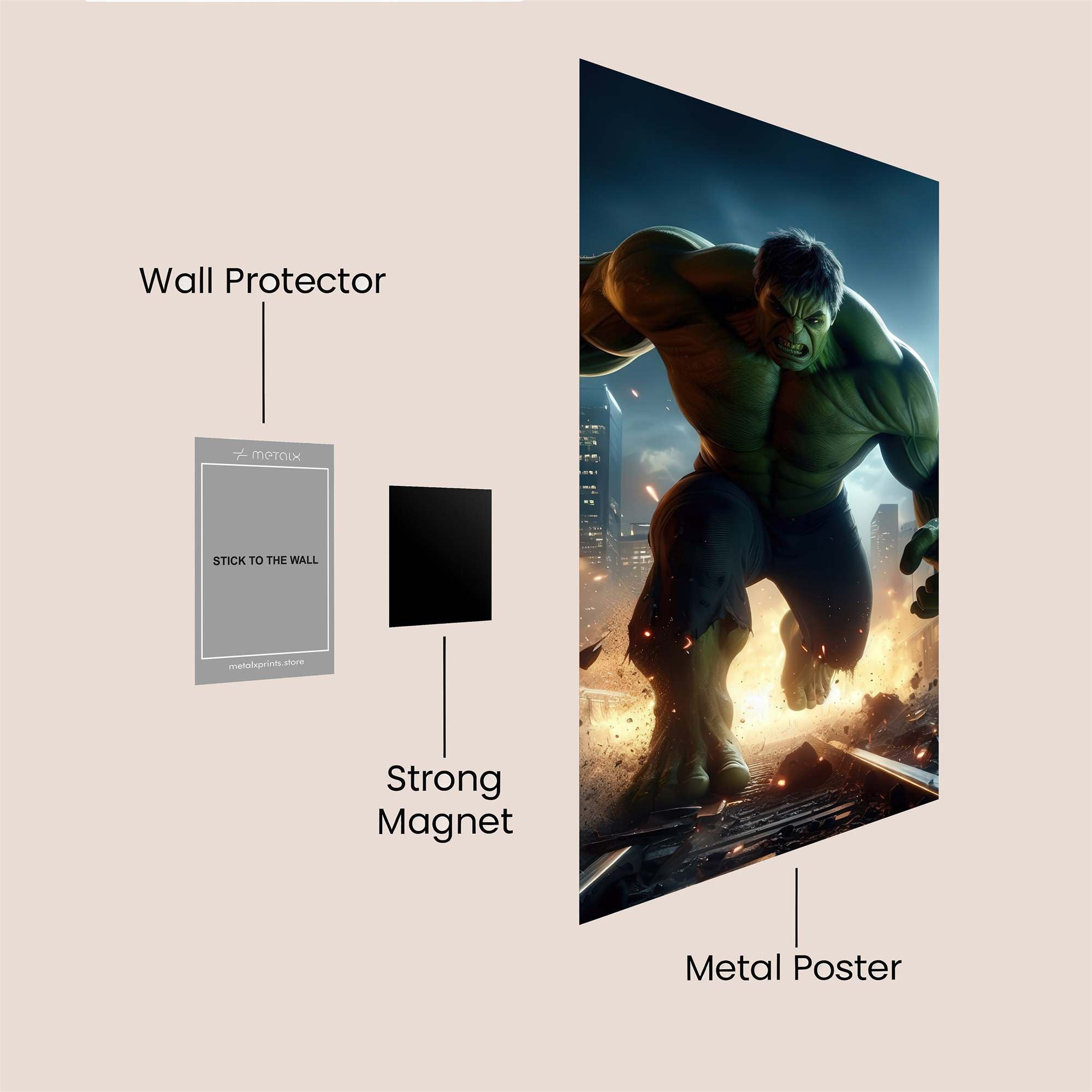 Hulk Rampage Safe Wall Magnetic / M