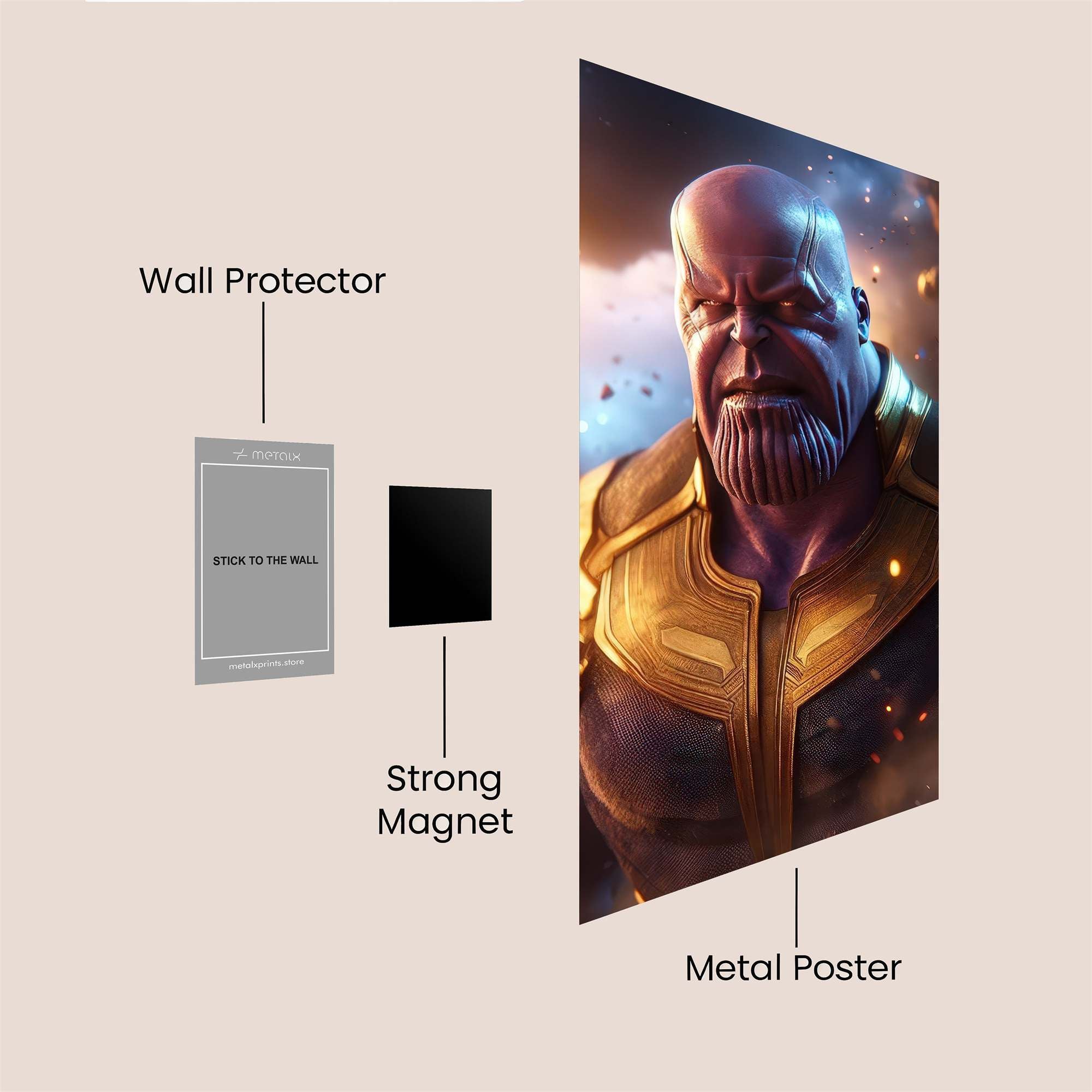 Thanos Apocalyptic Safe Wall Magnetic / M