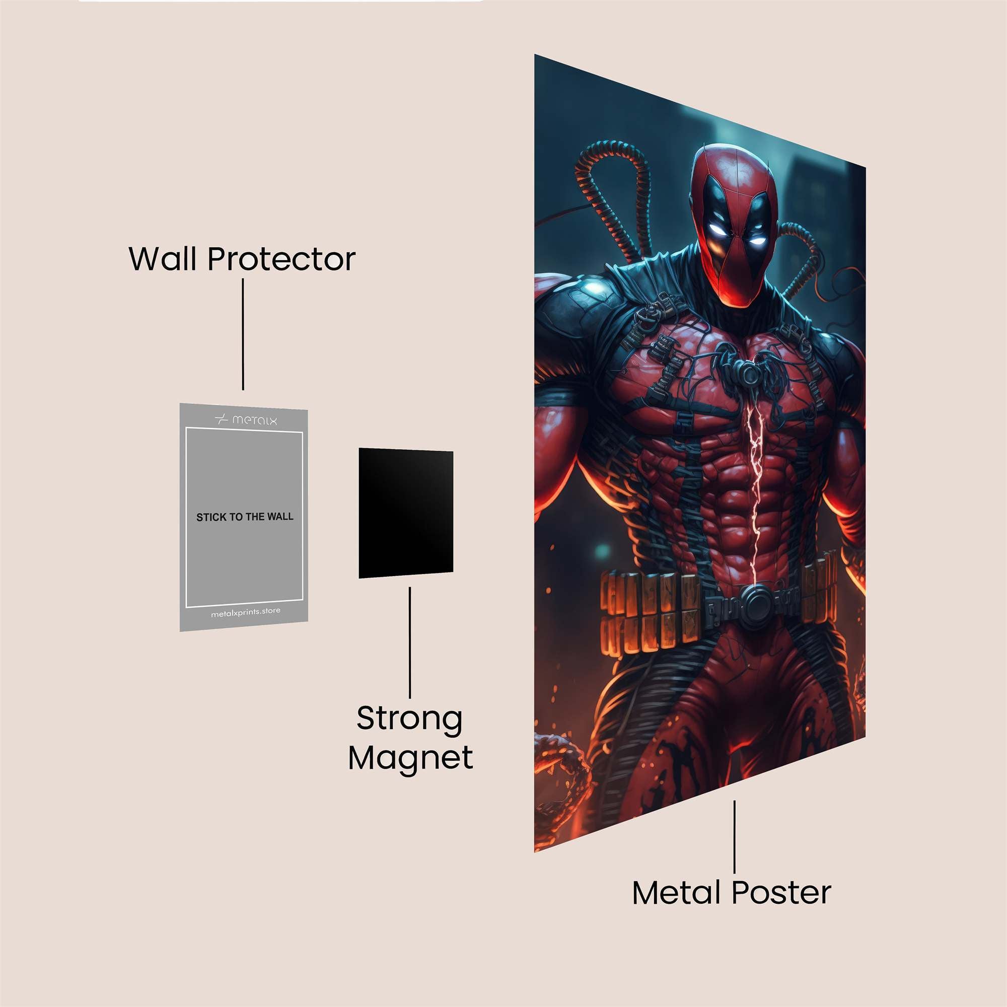 Deadpool Menace Safe Wall Magnetic / M