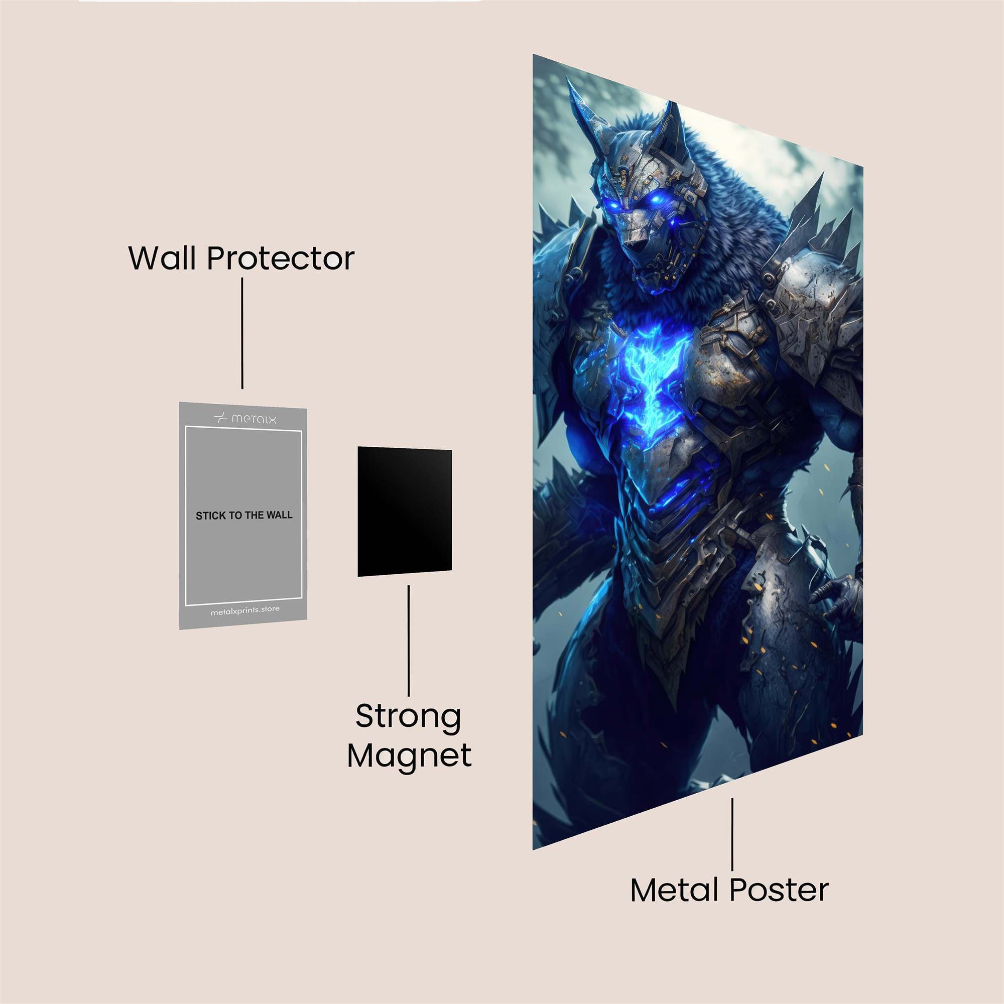 Wolf Guardian Safe Wall Magnetic / M