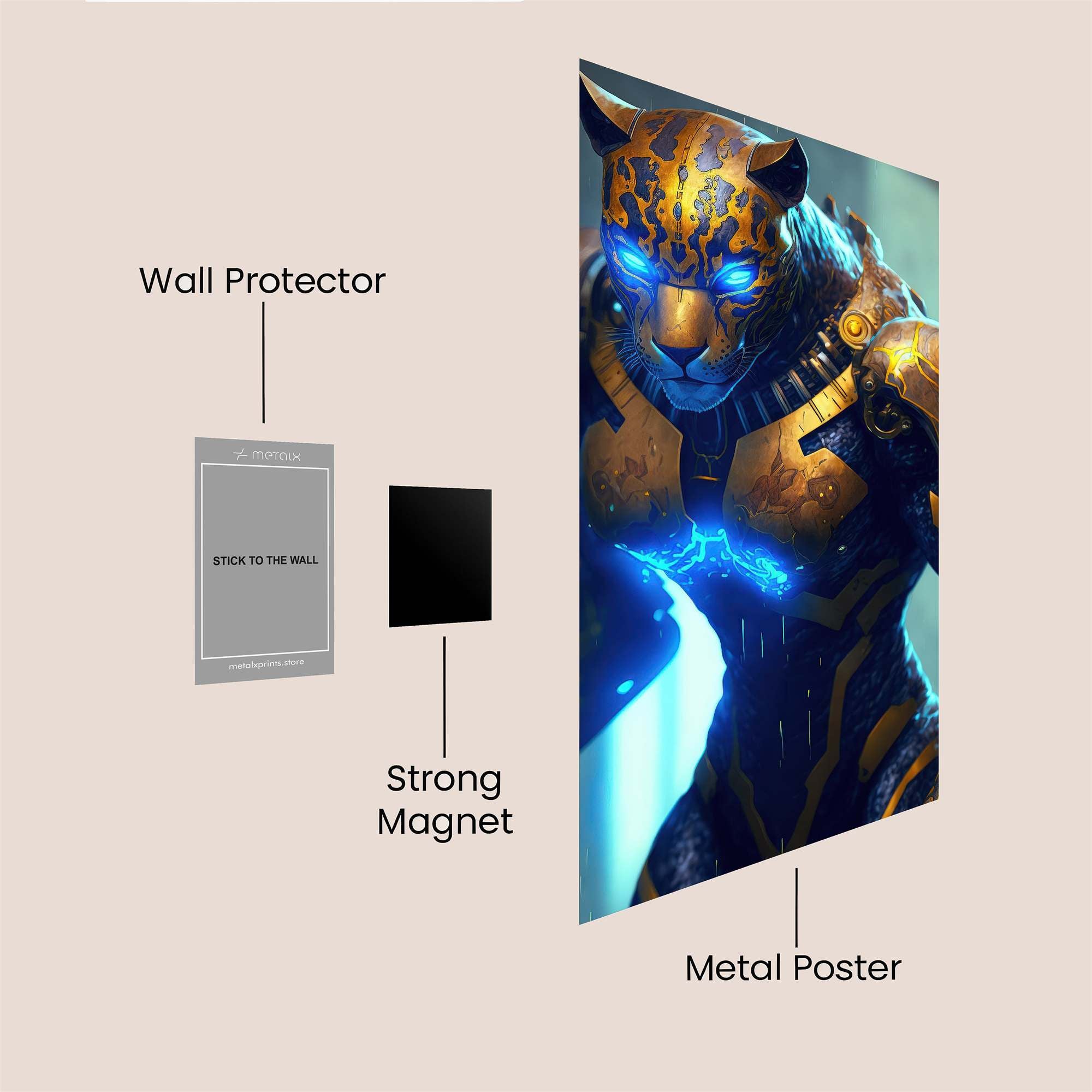 Cyber Leopard Safe Wall Magnetic / M