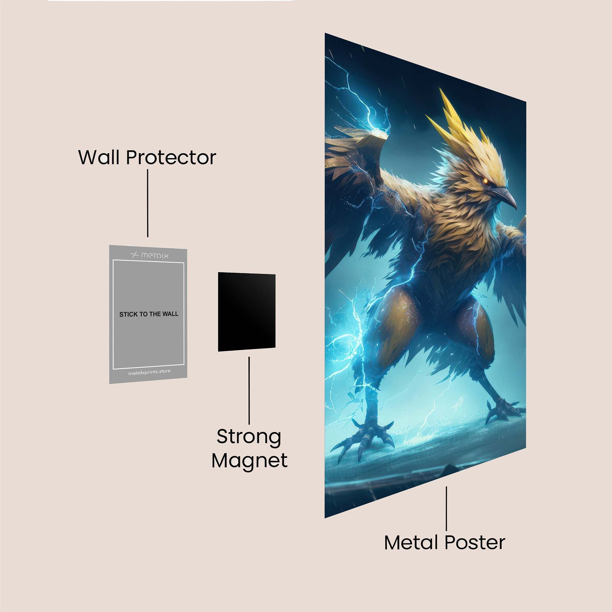 Zapdos Thunderous Safe Wall Magnetic / M