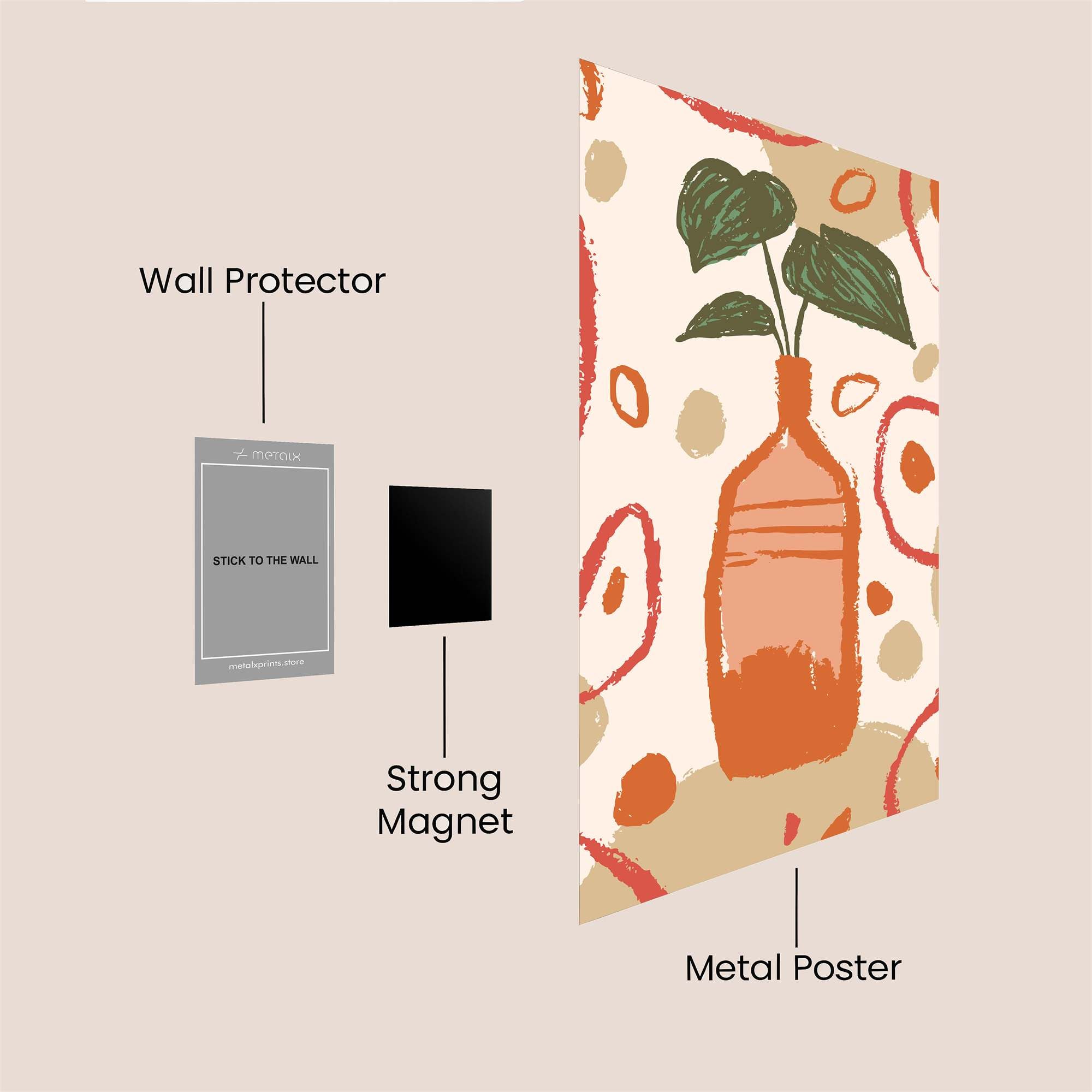 Leafy Serenity Safe Wall Magnetic / M