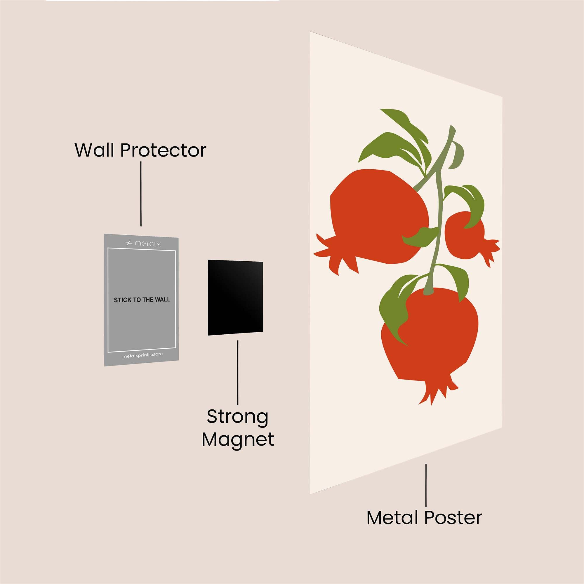 Pomegranate Serenity Safe Wall Magnetic / M